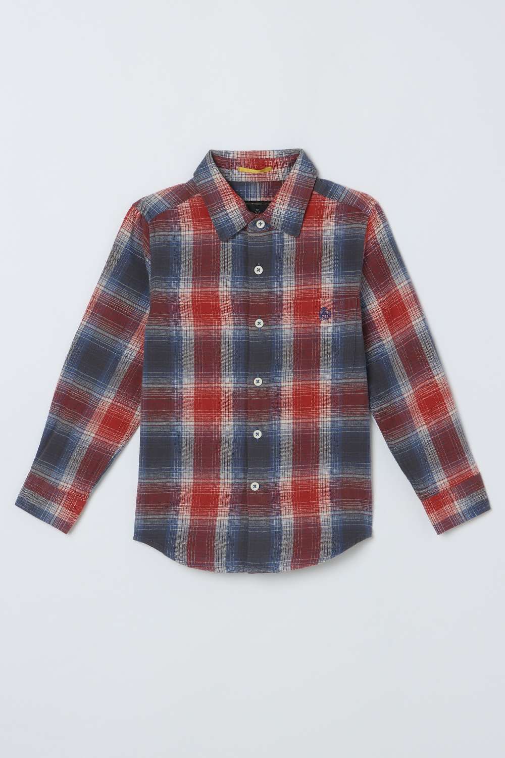 Solid-Blended-Fabric-Classic-Collar-Boys-Shirt