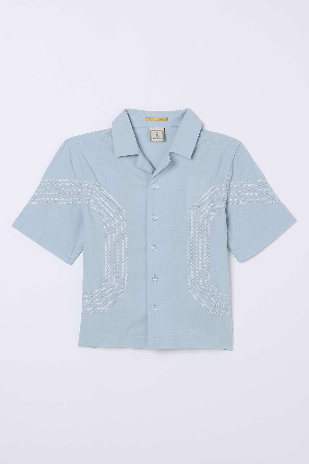 Solid-Blended-Fabric-Classic-Collar-Boys-Shirt