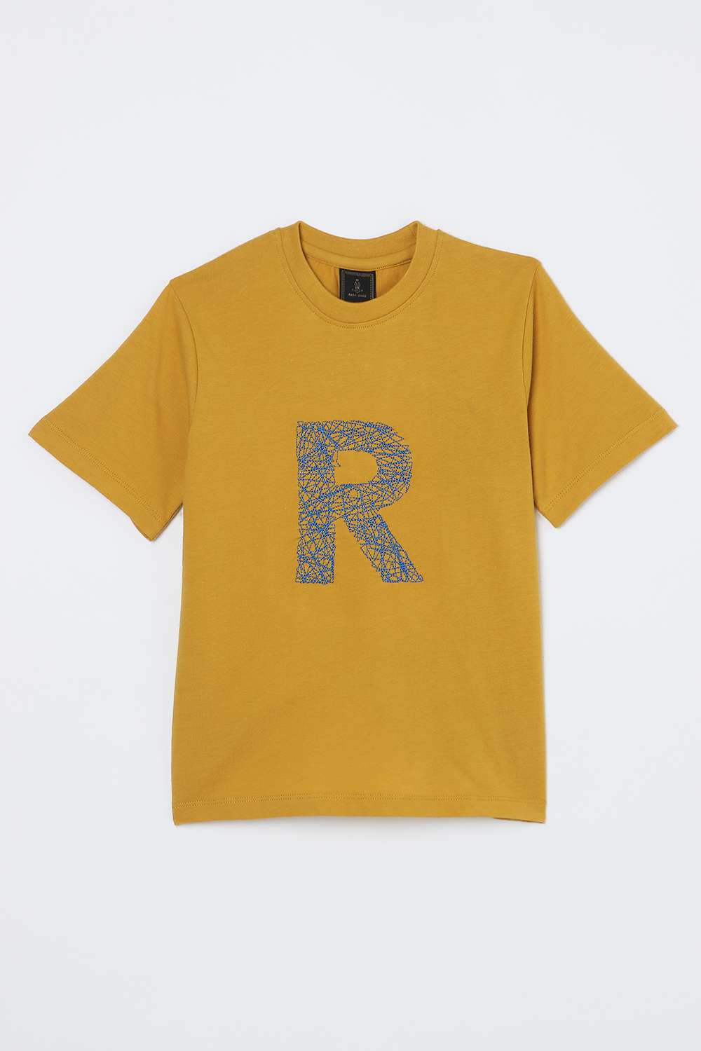 Solid-Blended-Fabric-Round-Neck-Boys-T-Shirt