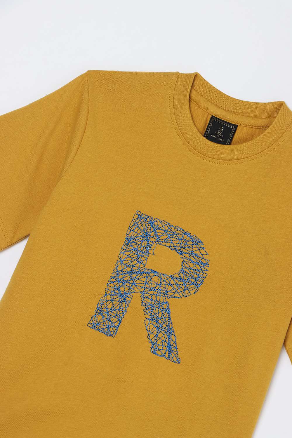 Solid-Blended-Fabric-Round-Neck-Boys-T-Shirt