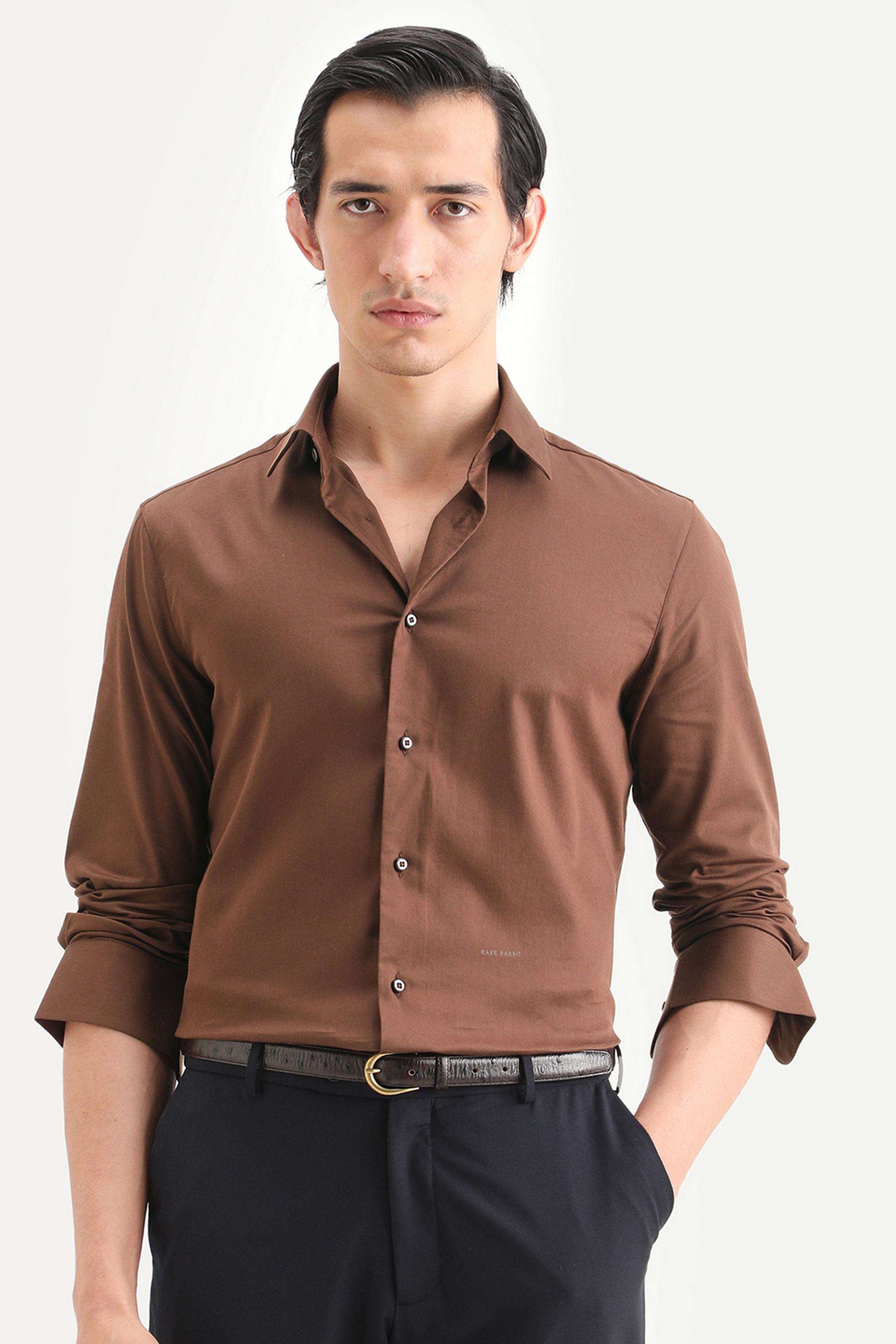 Solid-Cotton-Regular-Fit-Men-Casual-Wear-Shirt