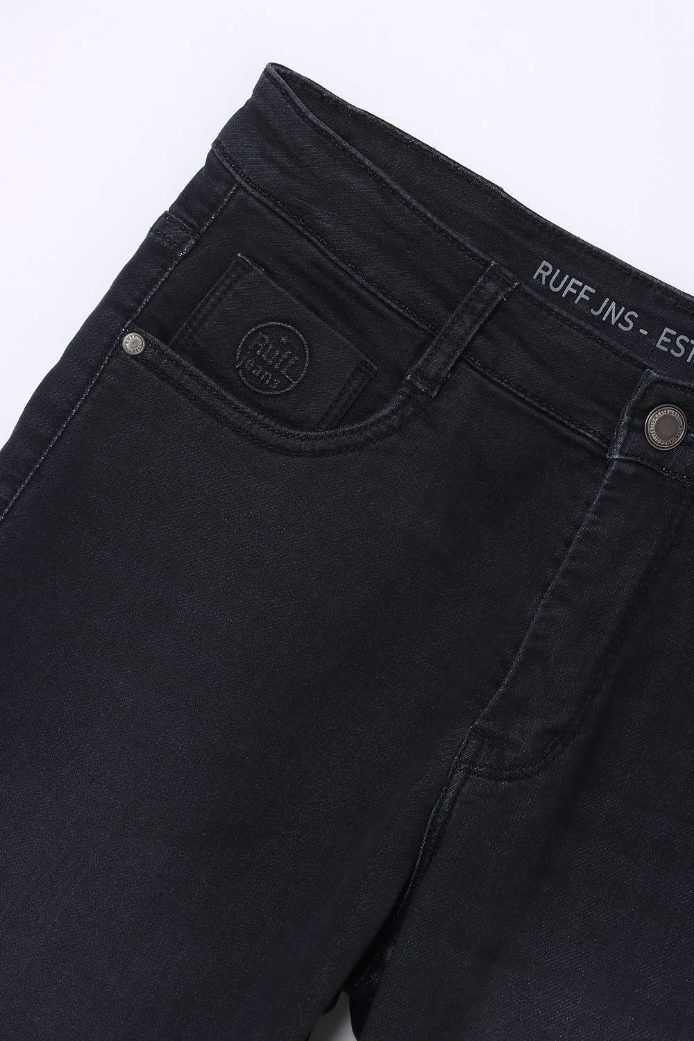 Solid-Blended-Fabric-Regular-Fit-Unisex-Jeans