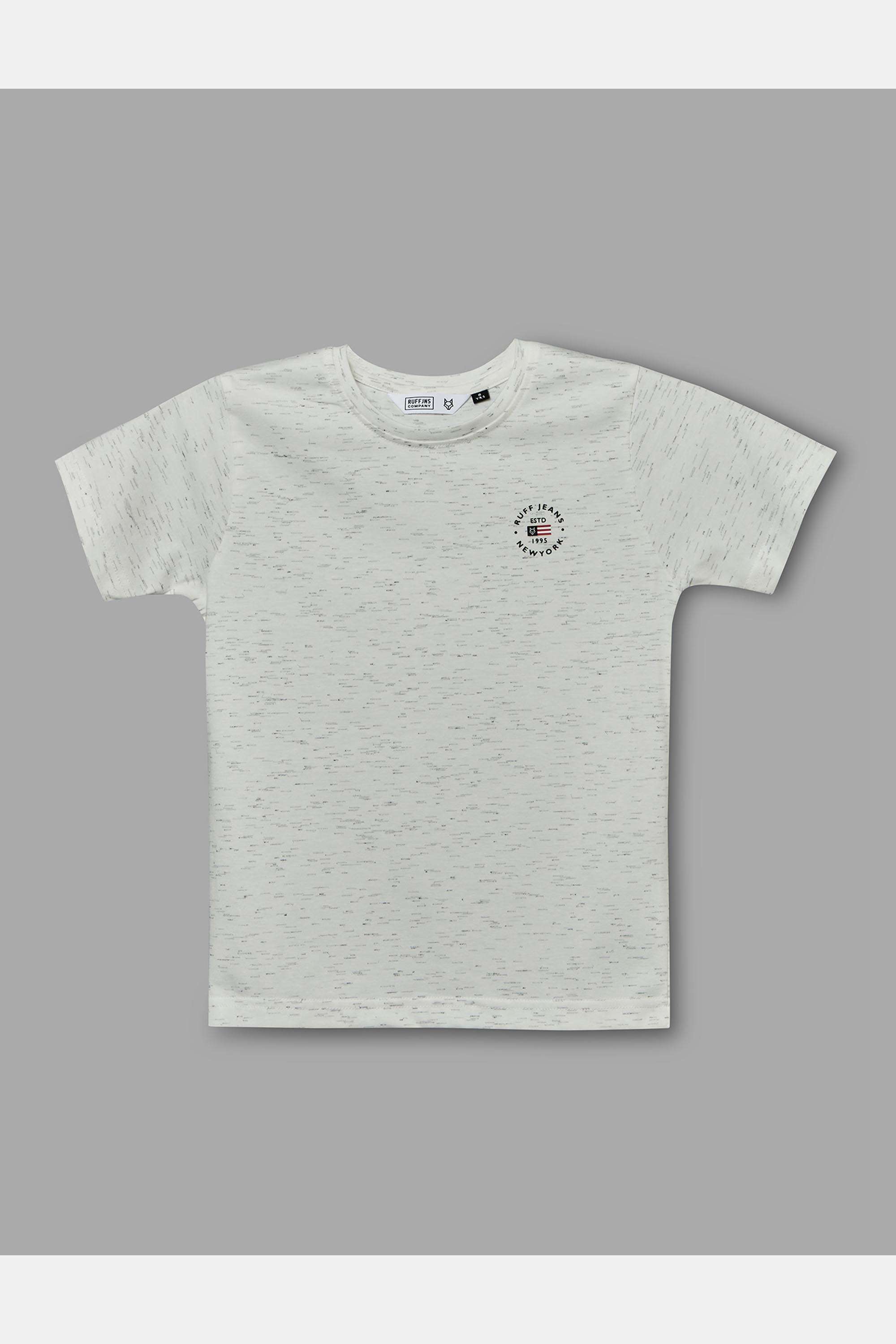 Solid-Blended-Fabric-Round-Neck-Boy-s-T-Shirt