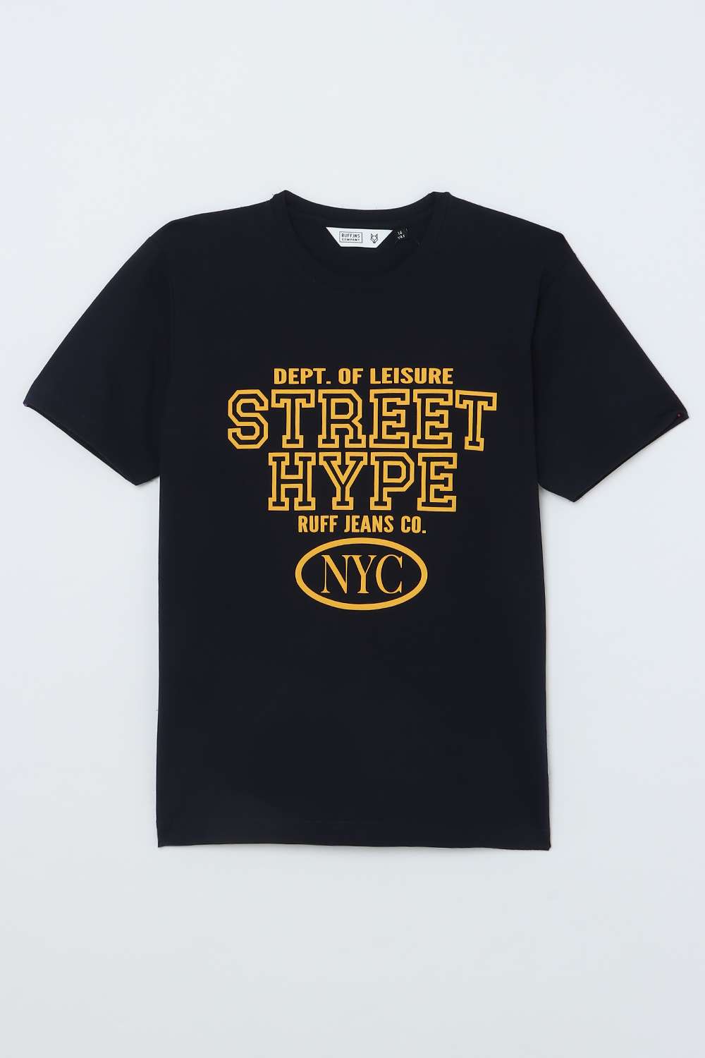 Graphic-Print-Cotton-Blend-Round-Neck-Boys-T-Shirt