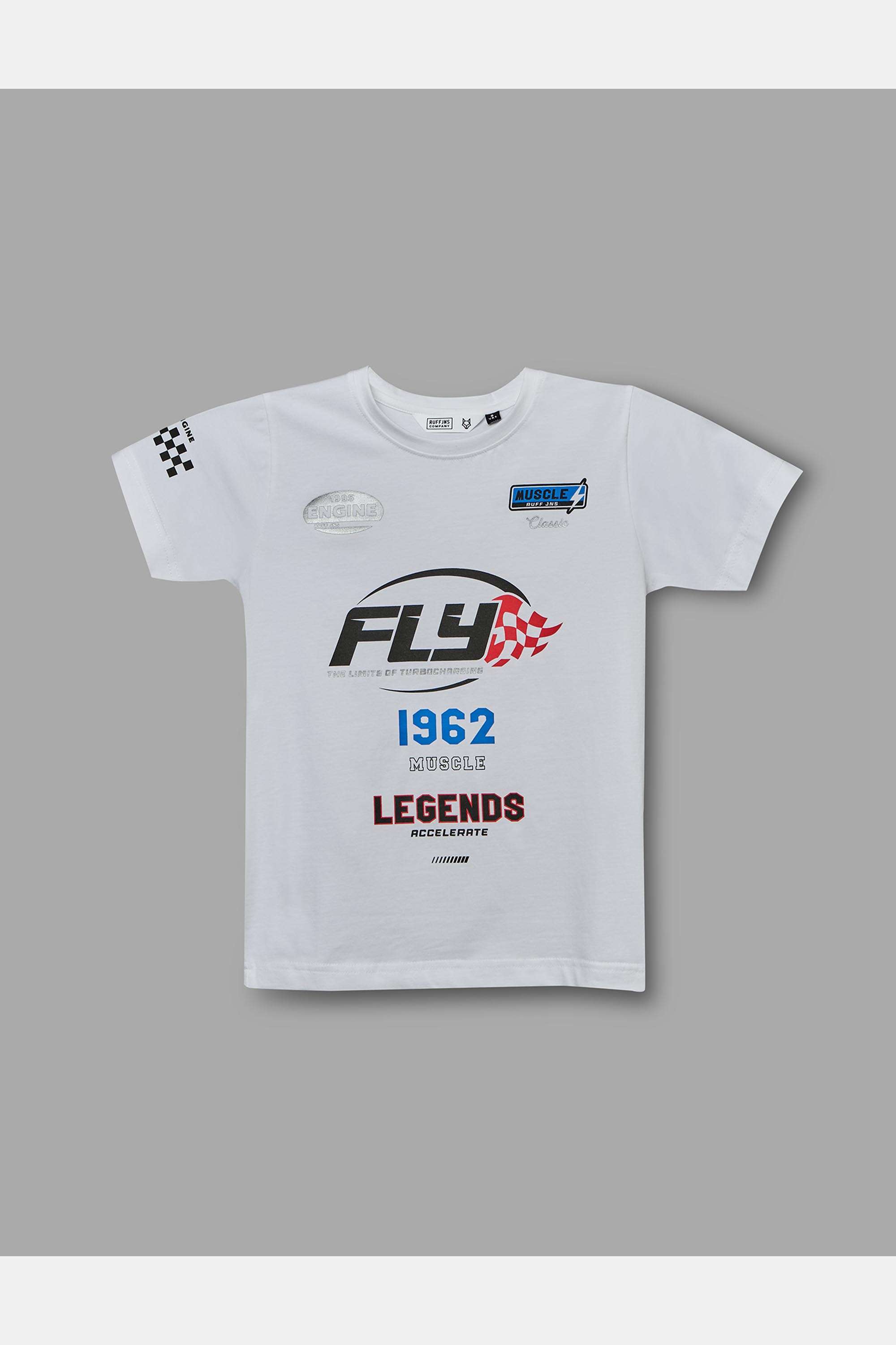 Solid-Blended-Fabric-Round-Neck-Boy-s-T-Shirt