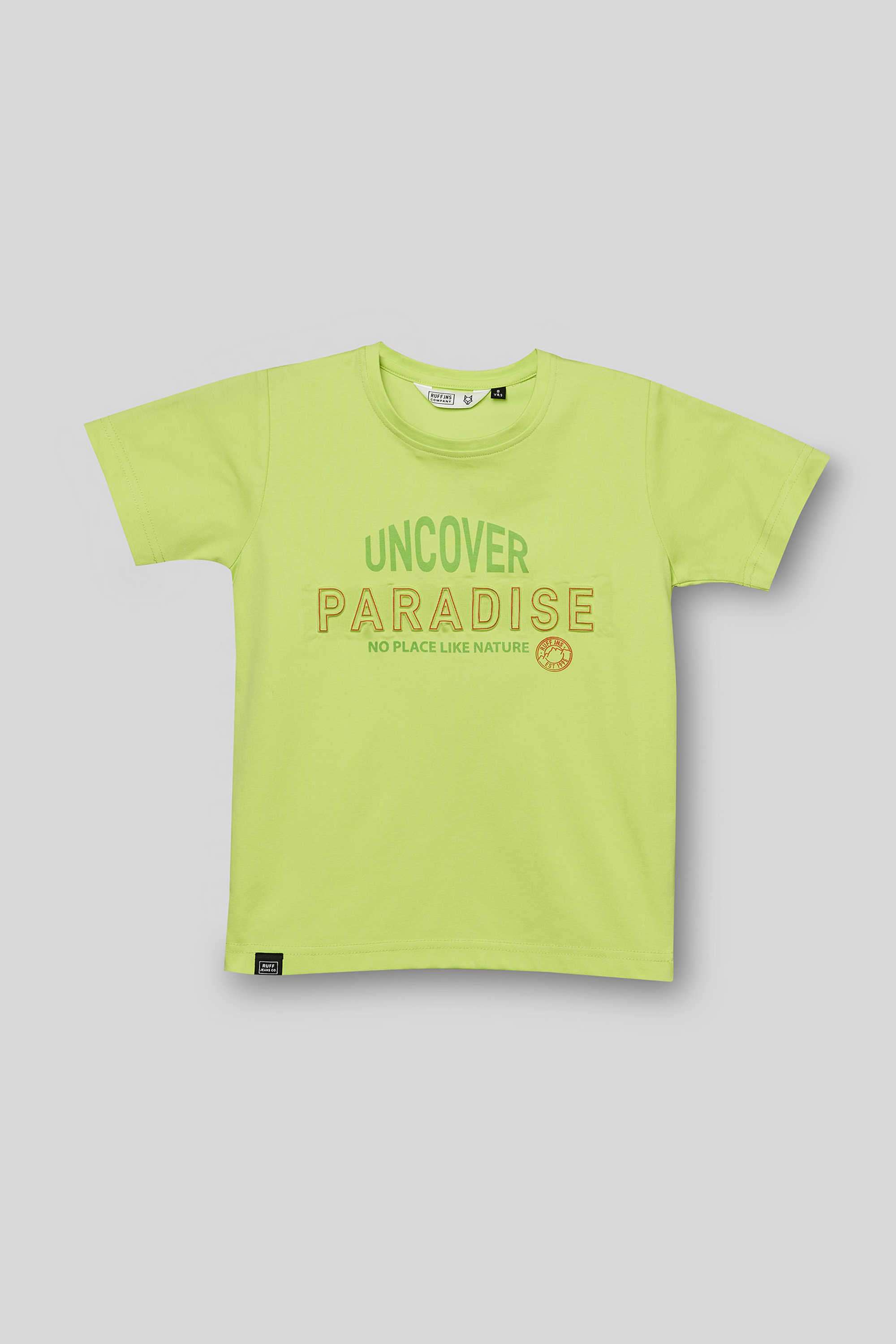 Solid-Blended-Fabric-Round-Neck-Boys-T-Shirt