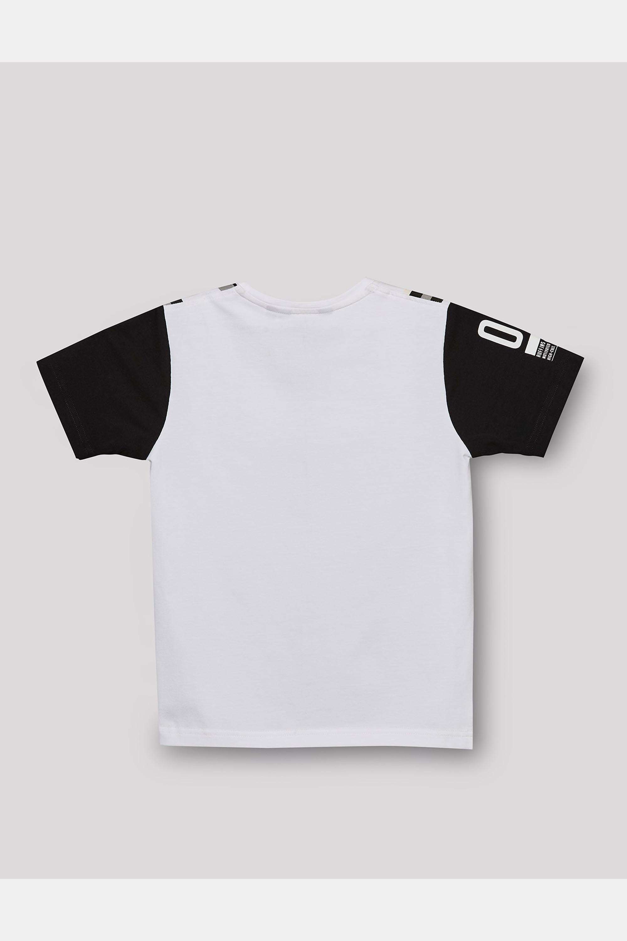 Solid-Blended-Fabric-Round-Neck-Boy-s-T-Shirt