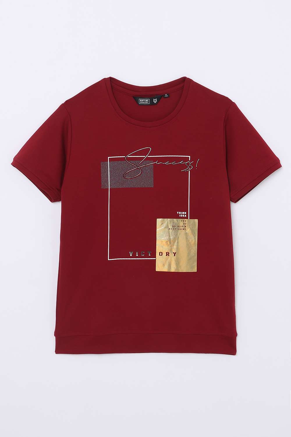 Solid-Blended-Fabric-Round-Neck-Unisex-T-Shirt