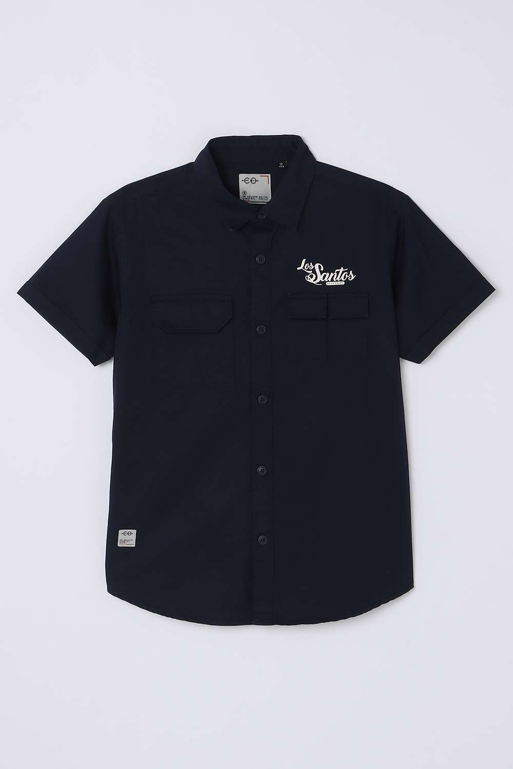 Solid-Blended-Fabric-Classic-Collar-Unisex-Shirt