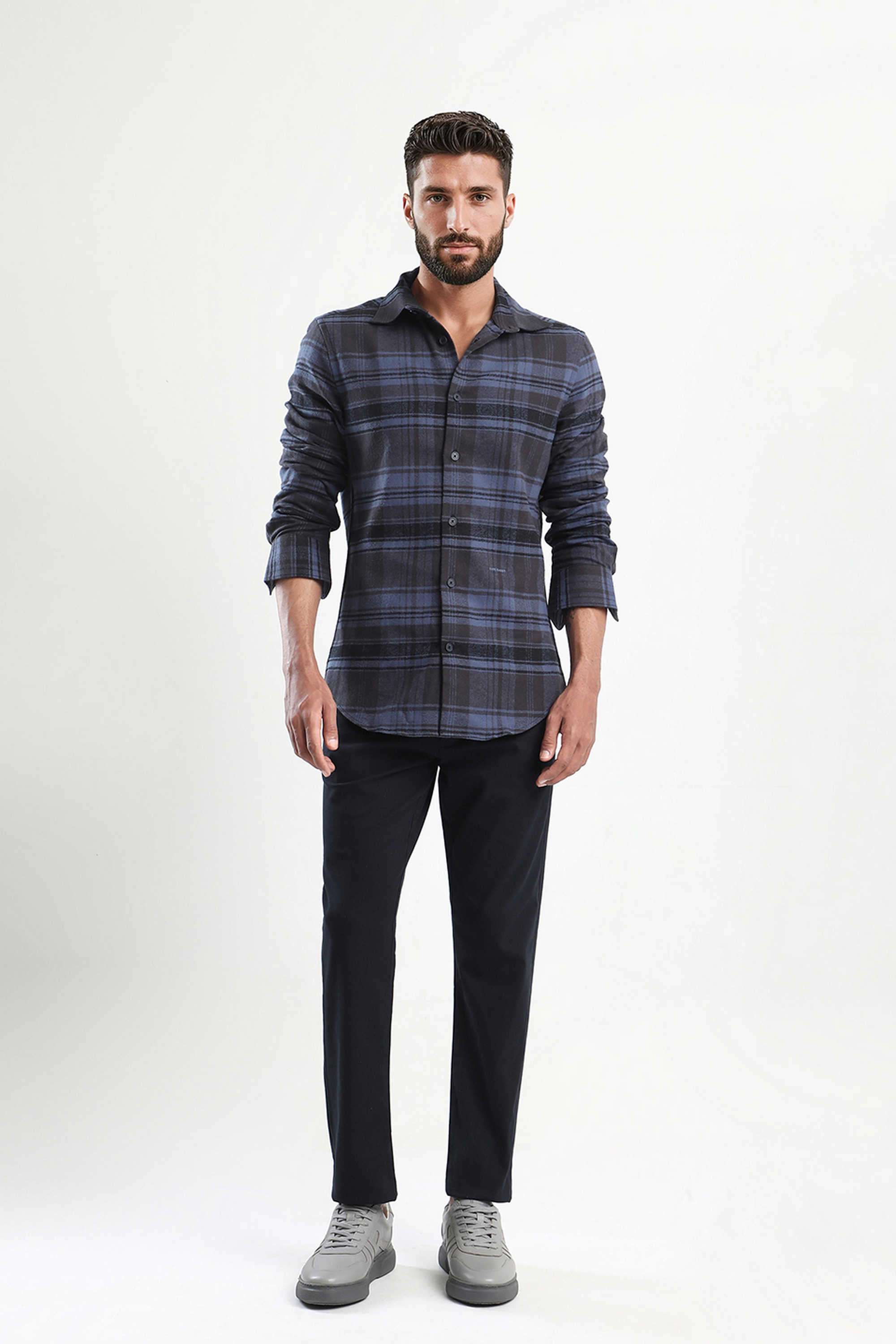 Solid-Cotton-Regular-Fit-Men-s-Casual-Trousers