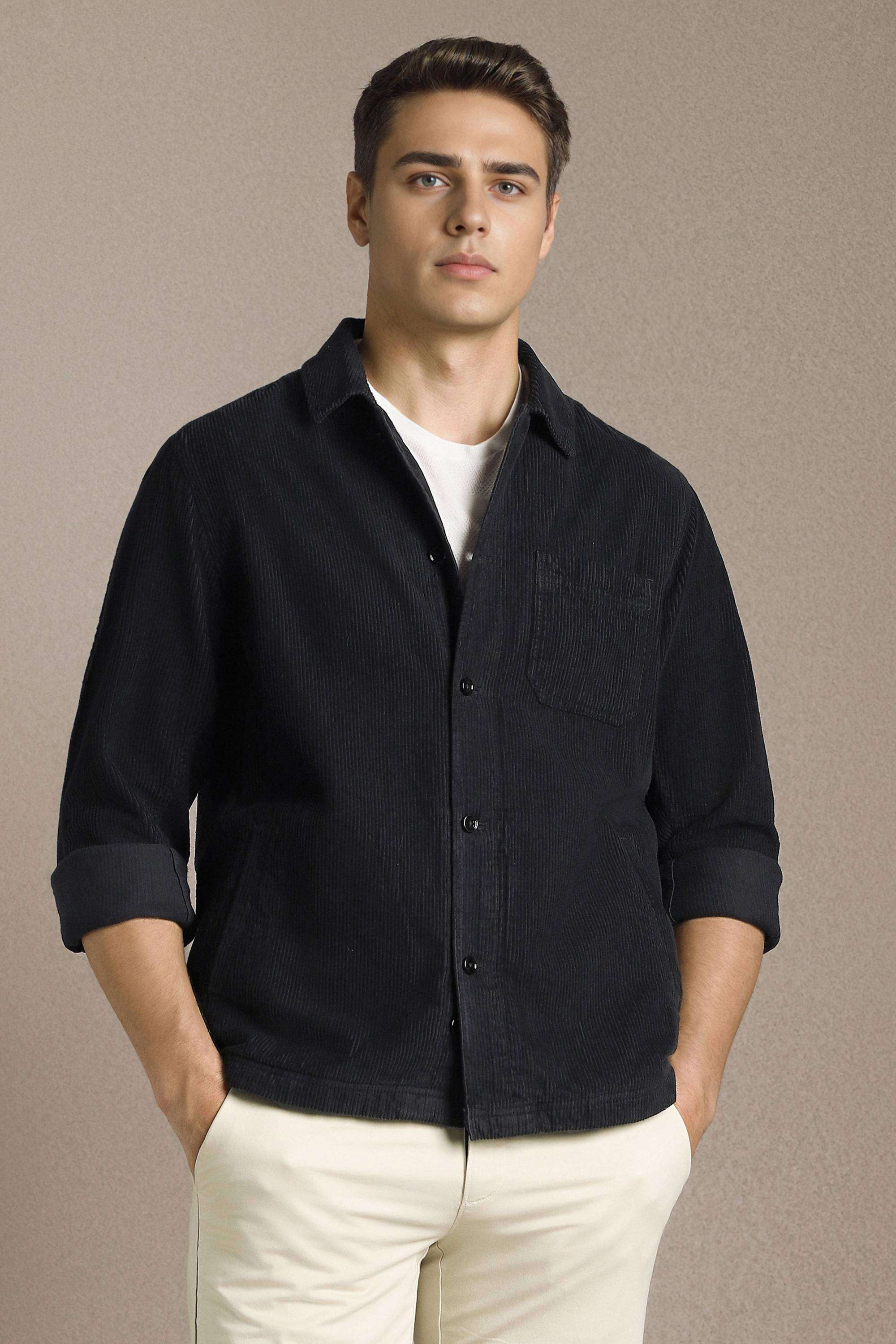 Solid-Cotton-Regular-Fit-Men-s-Shacket