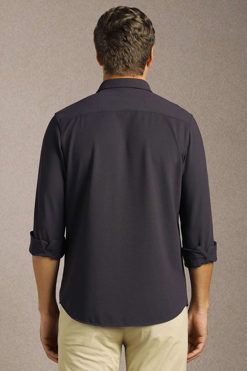 Solid-Cotton-Blend-Slim-Fit-Men-s-Casual-Shirt