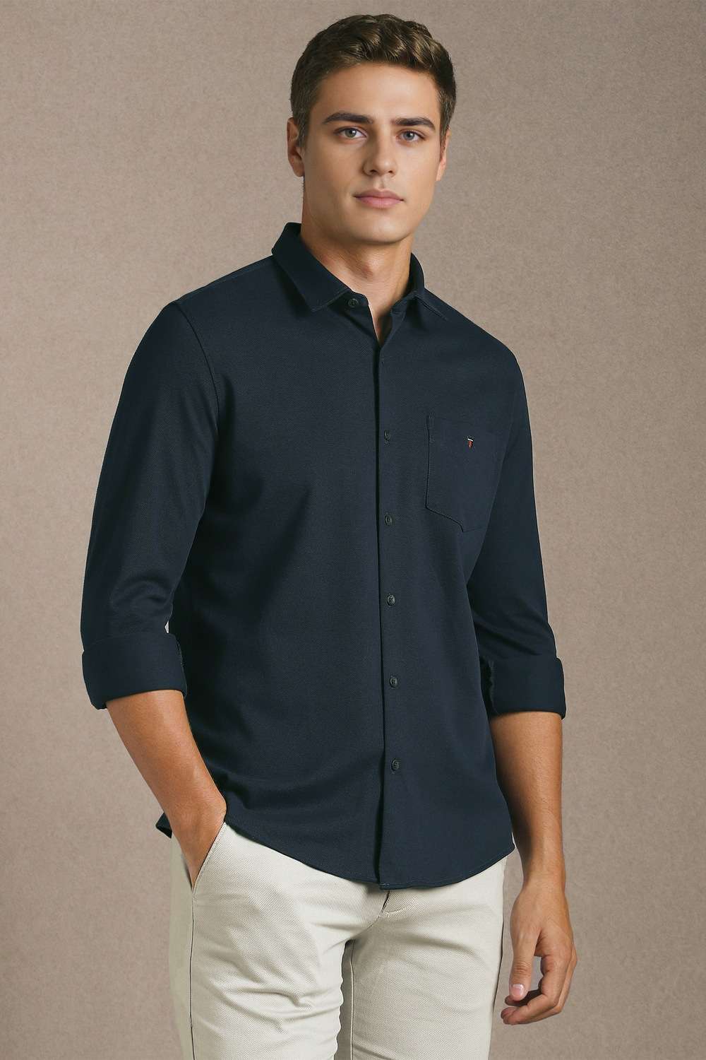 Solid-Cotton-Slim-Fit-Men-s-Casual-Wear-Shirt