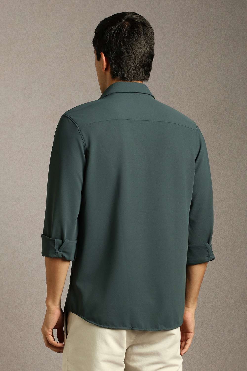 Solid-Cotton-Blend-Slim-Fit-Men-s-Casual-Shirt