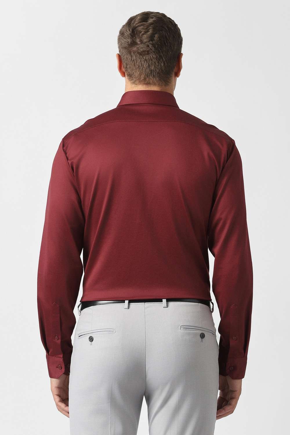 Solid-100--Cotton-Slim-Fit-Men-s-Formal-Shirt