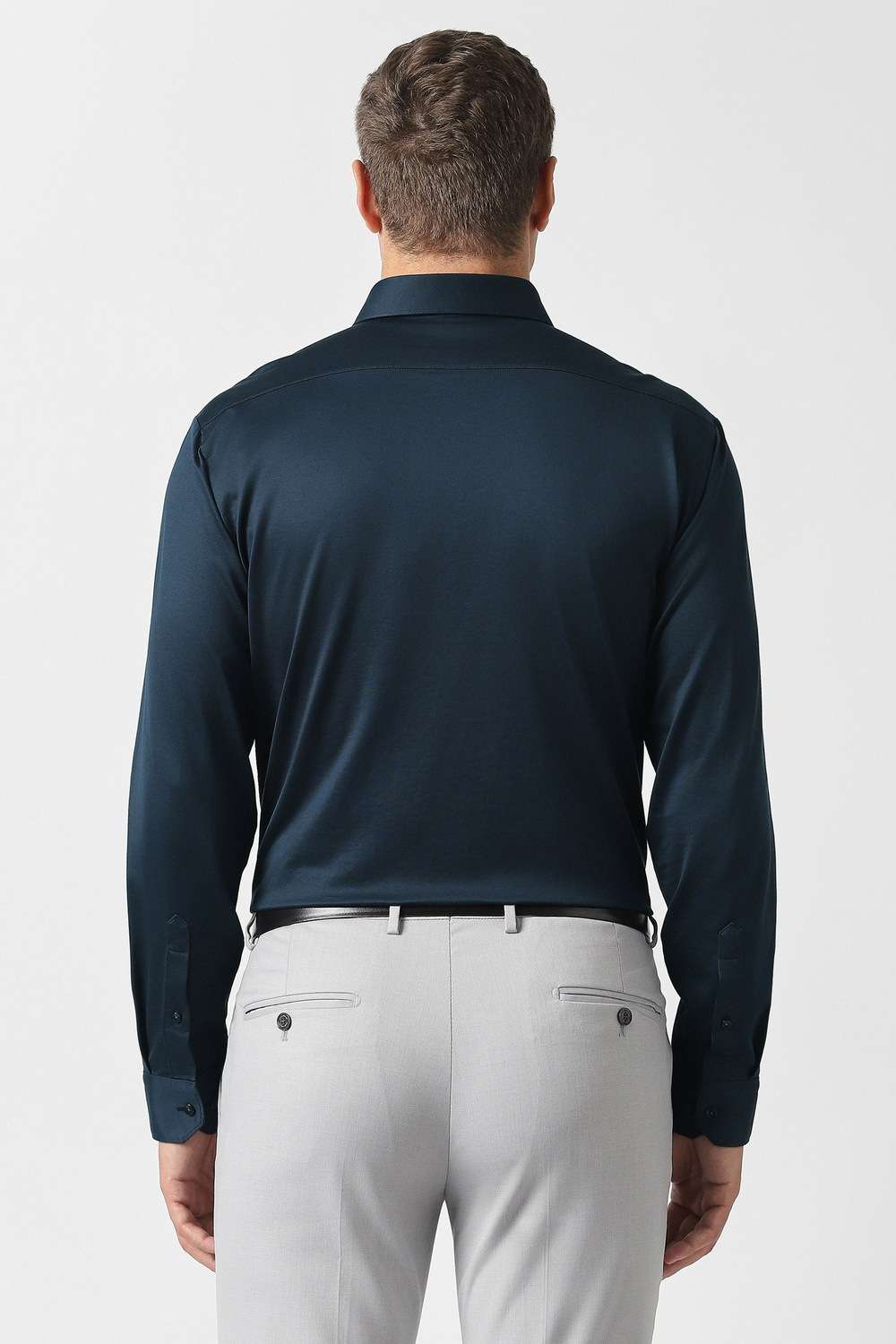 Solid-100--Cotton-Slim-Fit-Men-s-Formal-Shirt