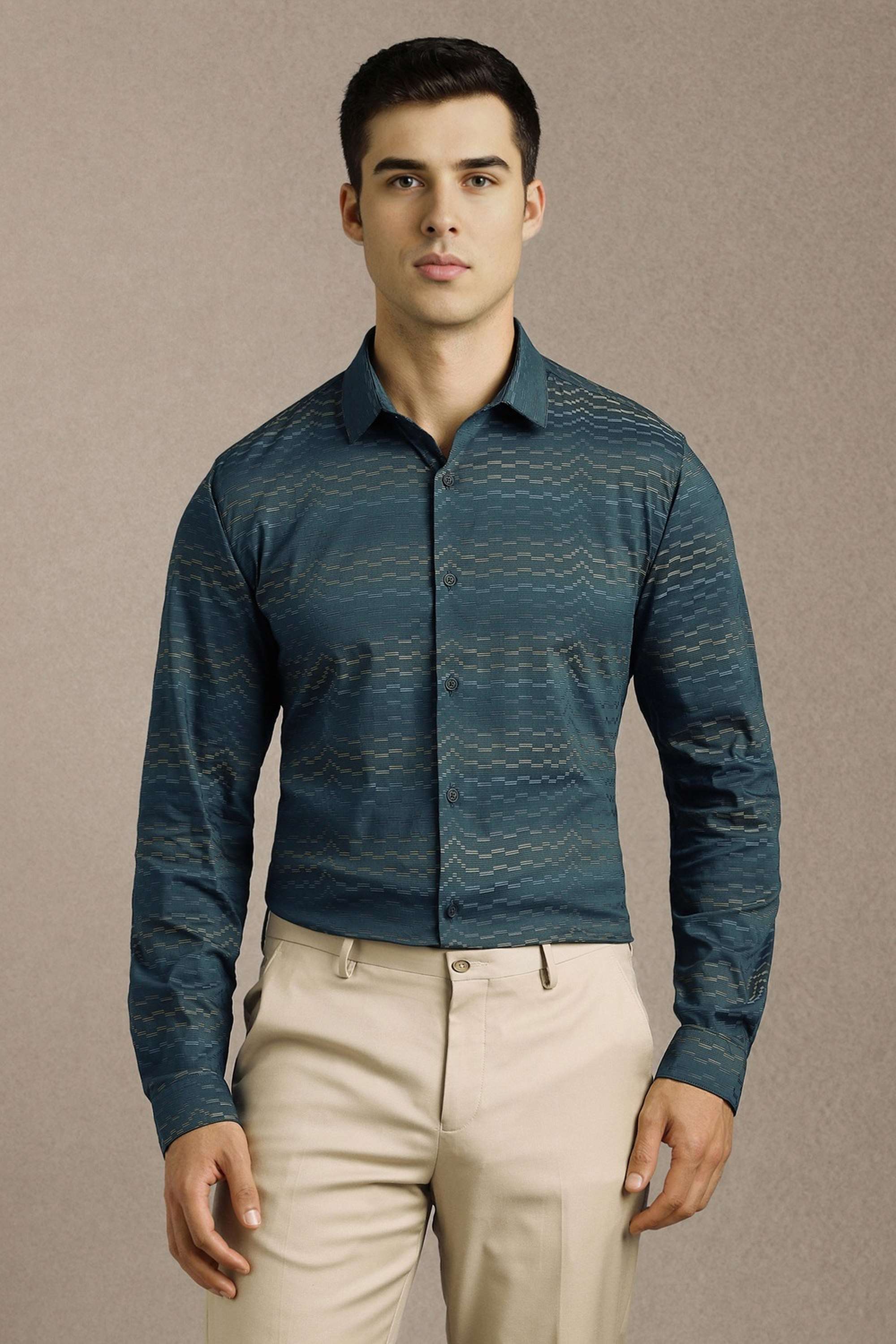 Chevron-Cotton-Blend-Super-Slim-Fit-Men-s-Formal-Shirt