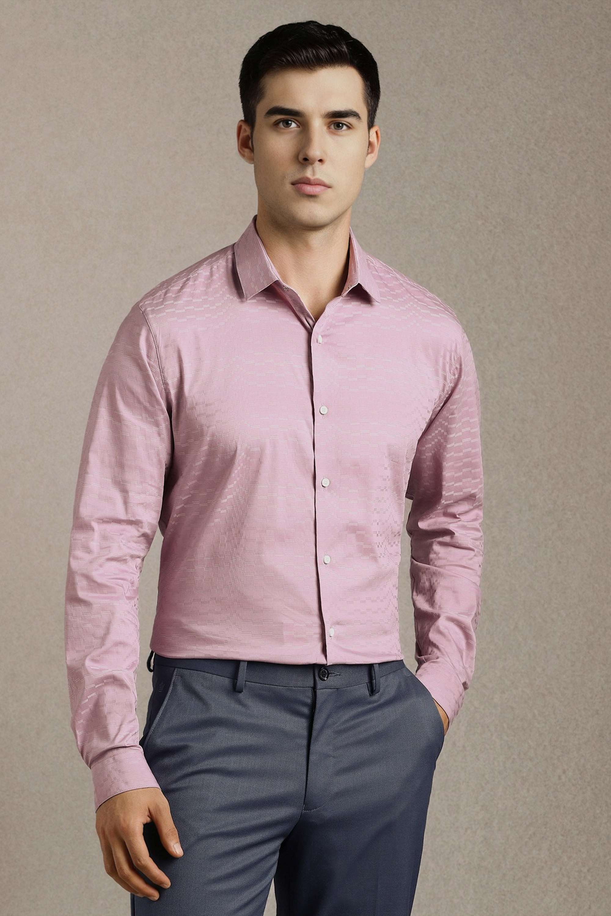 Textured-Cotton-Blend-Super-Slim-Fit-Men-s-Formal-Shirt