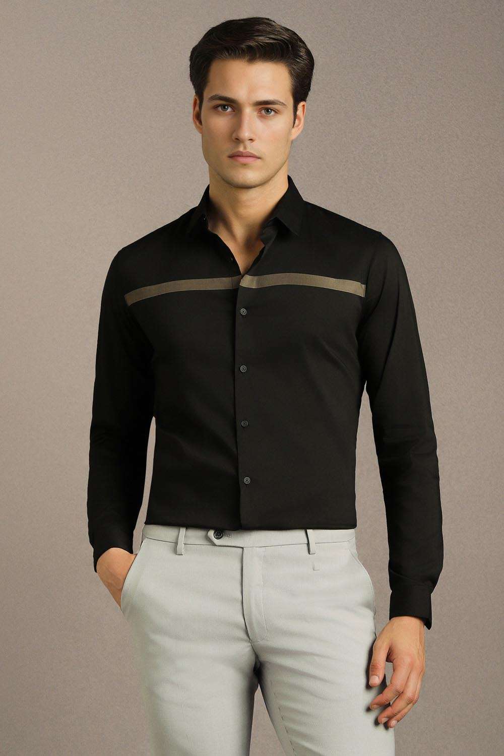 Stripes-Blended-Fabric-Super-Slim-Fit-Men-Formal-Shirt