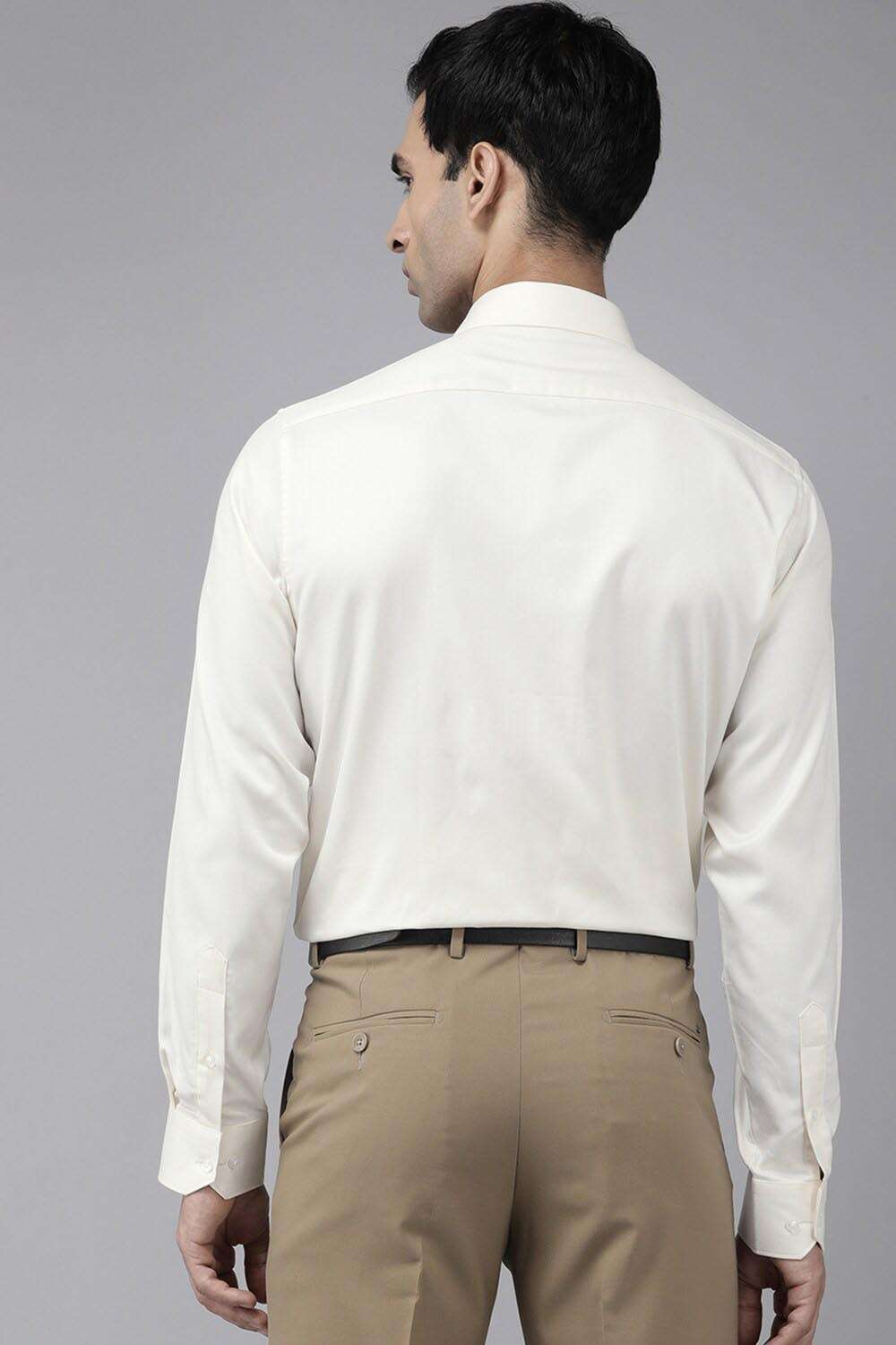 Solid-Collared-Cotton-Men-Formal-Wear-Shirt