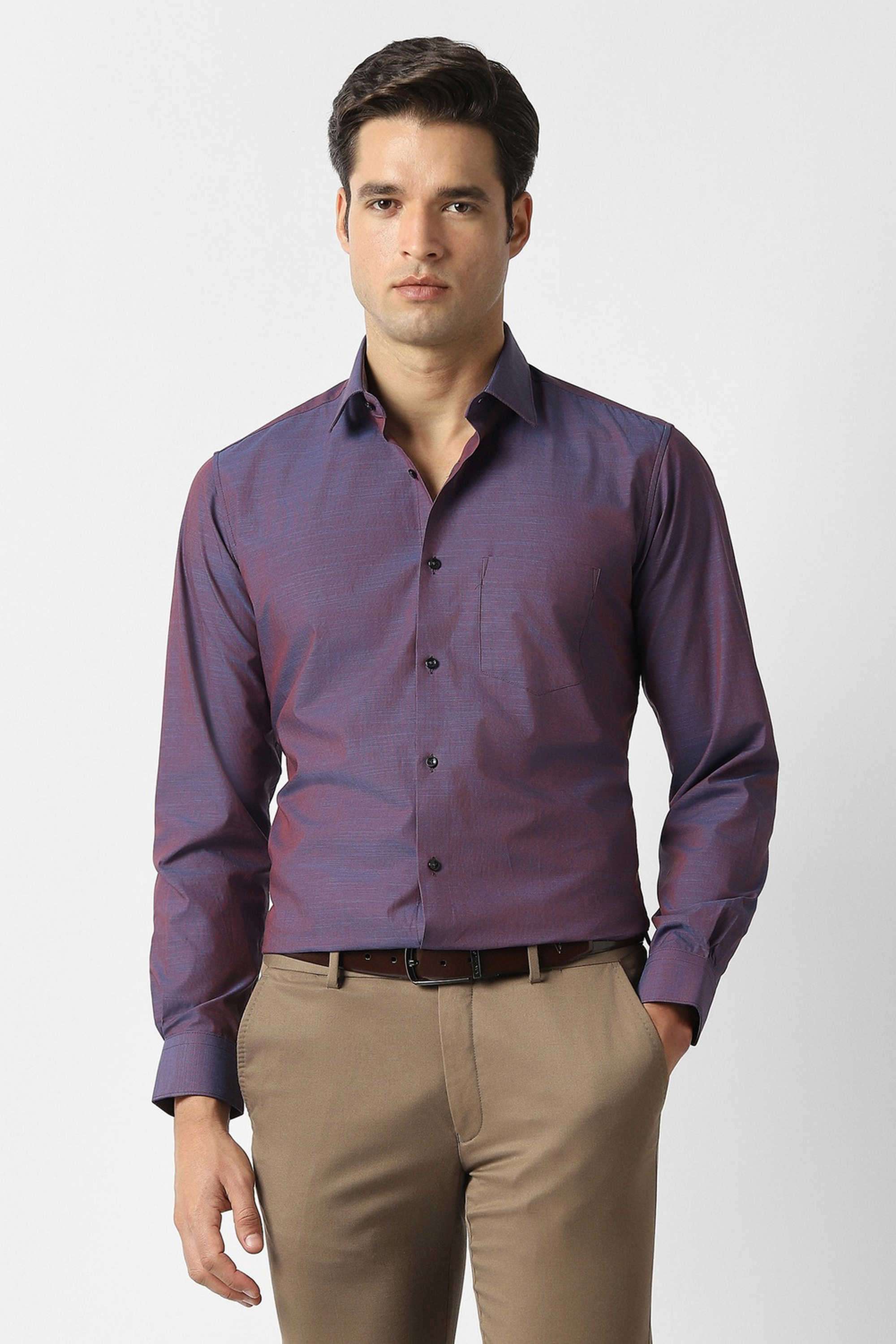 Solid-Cotton-Regular-Fit-Men-Formal-Shirt
