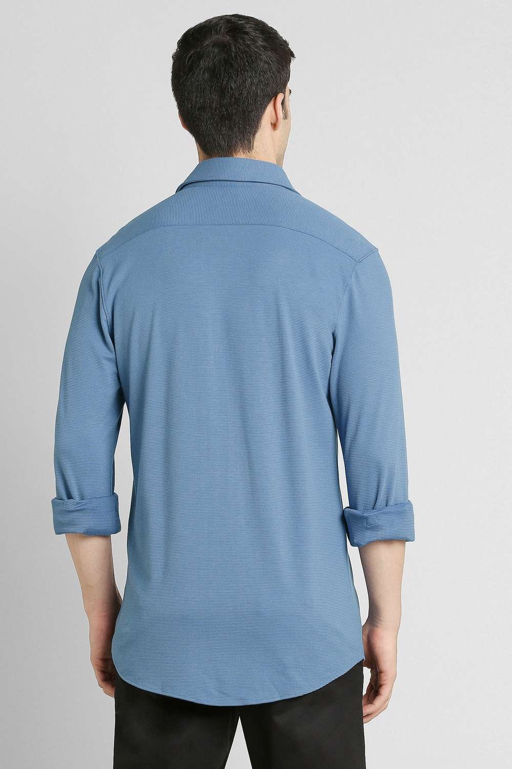 Solid-Nylon-Slim-Fit-Men-s-Casual-Shirt