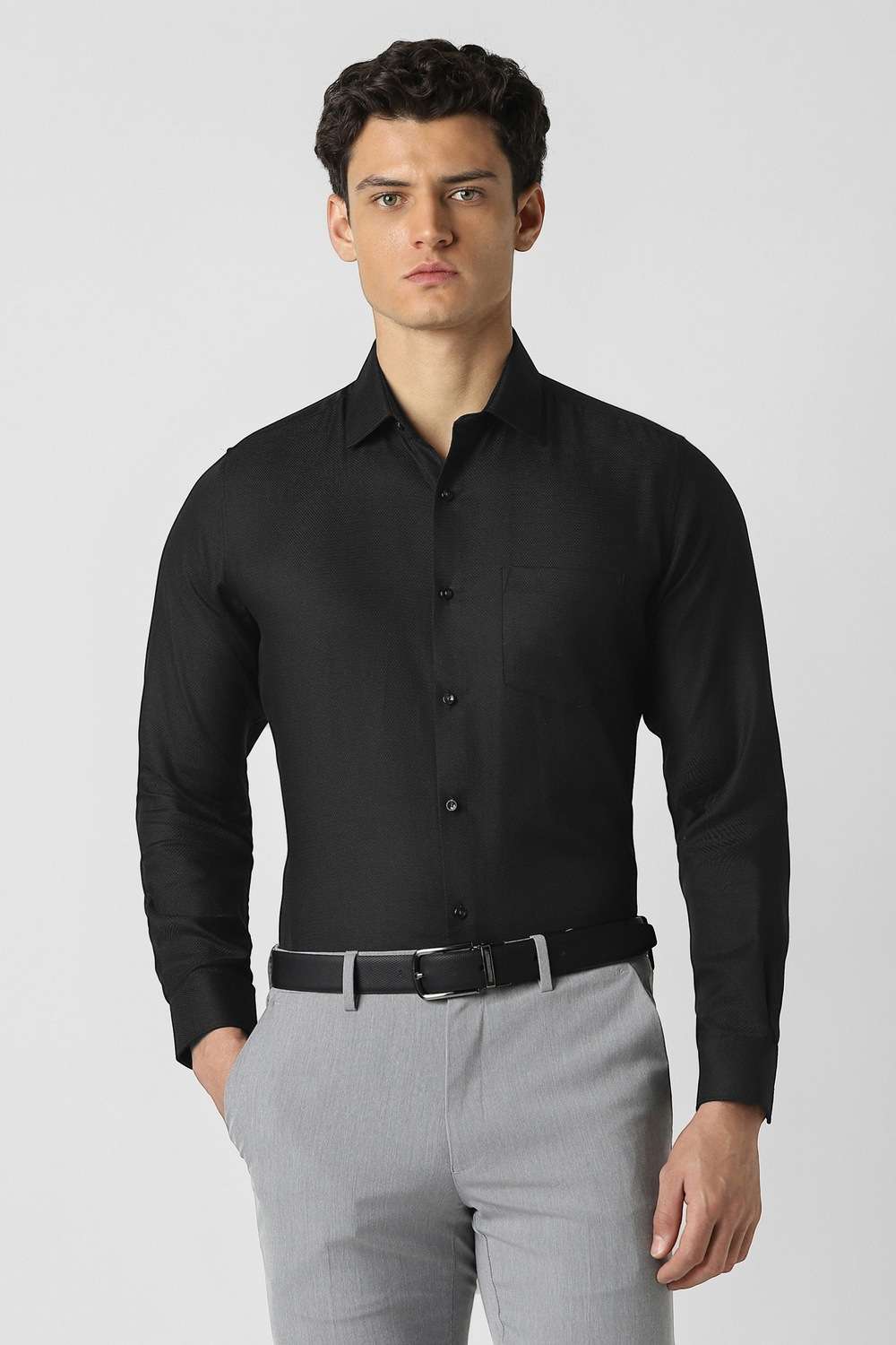 Solid-Cotton-Regular-Fit-Men-s-Formal-Shirt