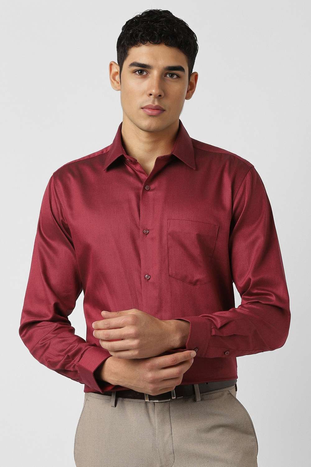 Solid-Cotton-Regular-Fit-Men-s-Formal-Shirt