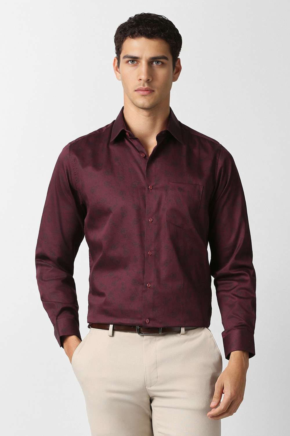 Printed-Collared-Cotton-Men-Formal-Wear-Shirt