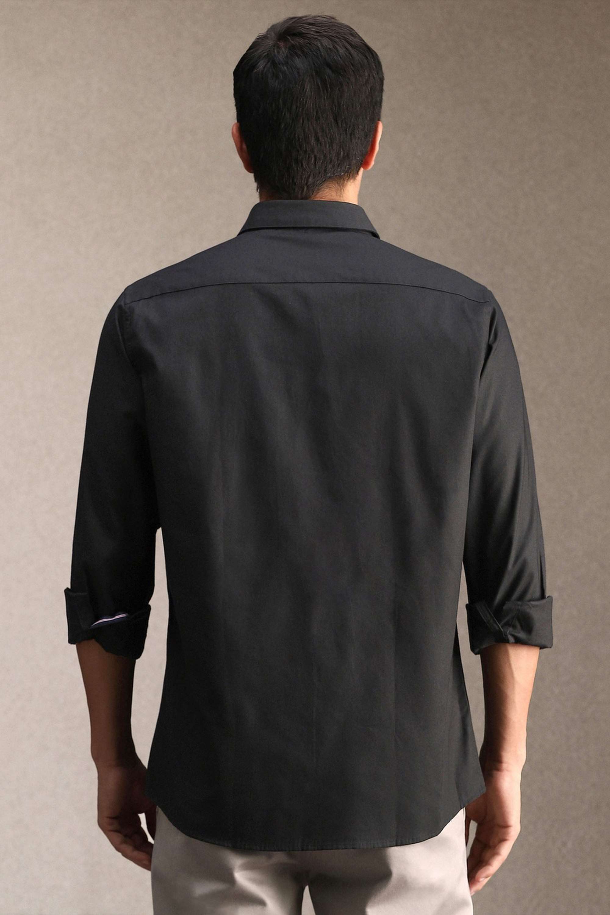 Solid-Cotton-Slim-Fit-Men-s-Casual-Shirt