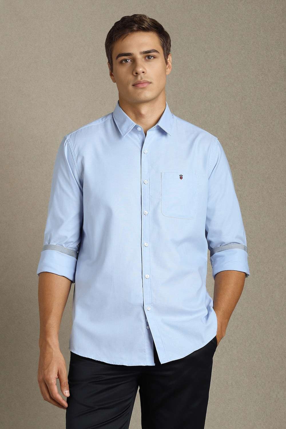 Solid-Cotton-Slim-Fit-Men-s-Casual-Wear-Shirt