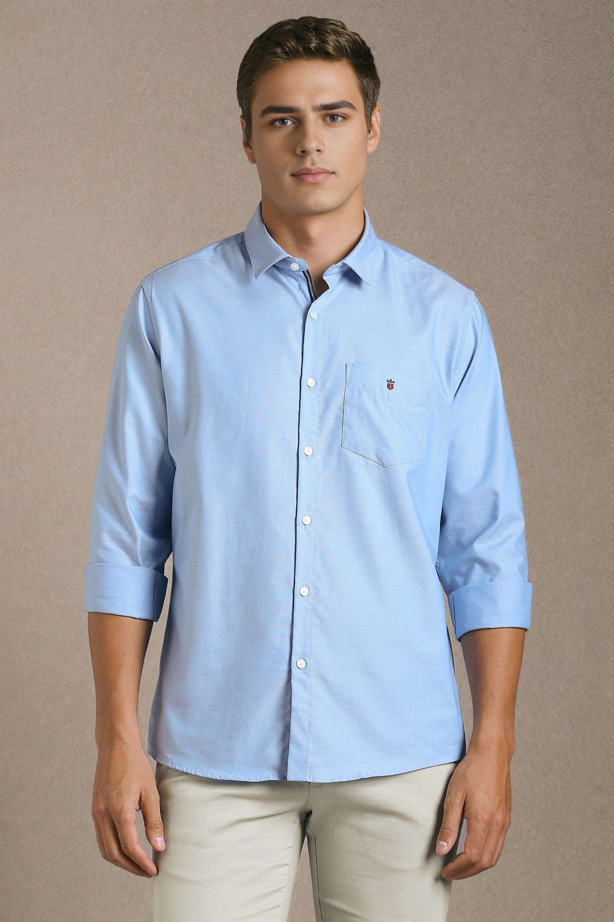 Solid-Cotton-Slim-Fit-Men-s-Casual-Shirt