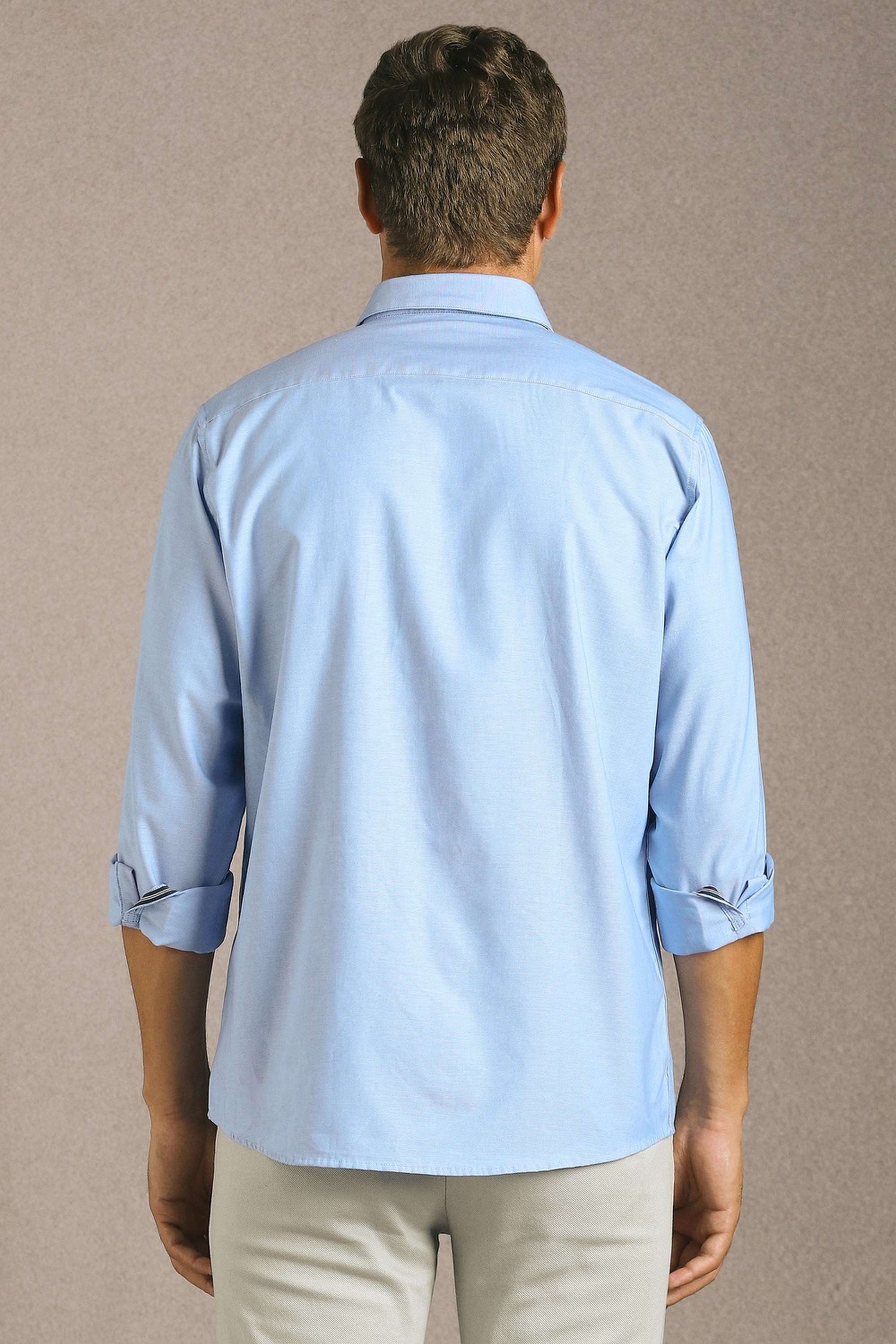 Solid-Cotton-Slim-Fit-Men-s-Casual-Shirt