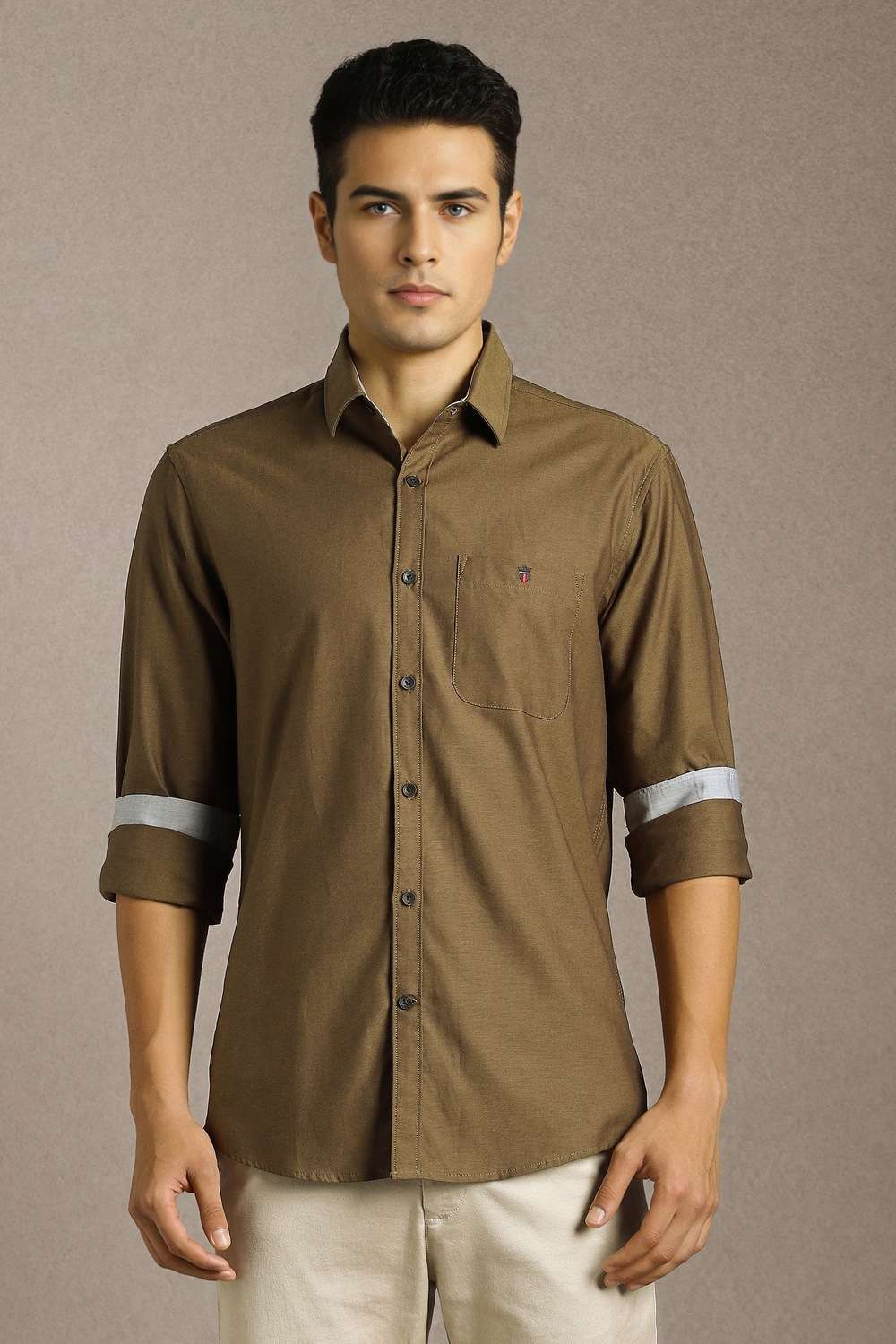Solid-Cotton-Slim-Fit-Men-s-Casual-Shirt