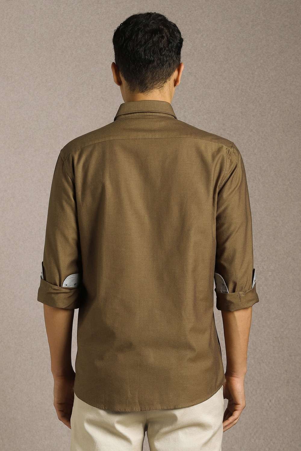 Solid-Cotton-Slim-Fit-Men-s-Casual-Shirt