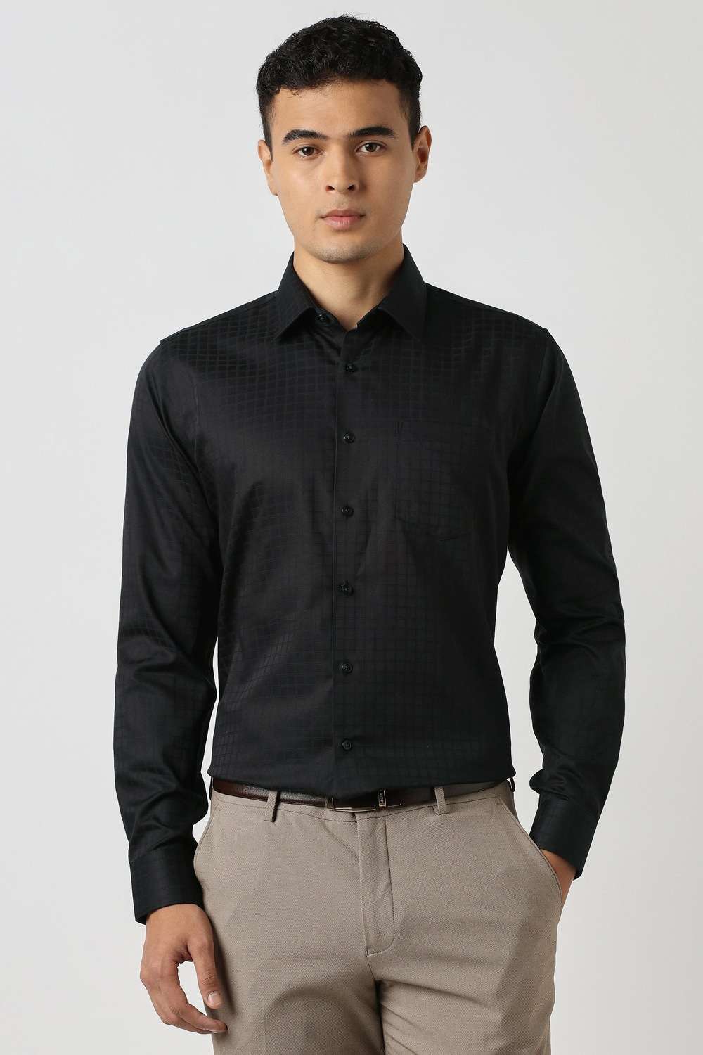 Dobby-Cotton-Slim-Fit-Men-s-Formal-Shirt