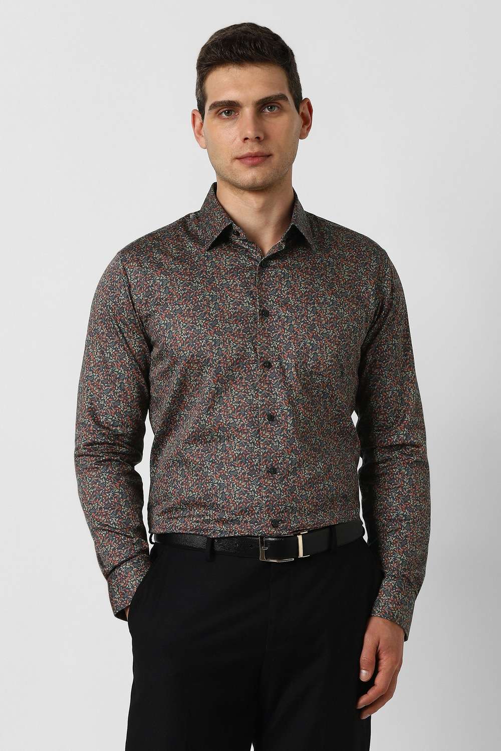 Printed-Cotton-Slim-Fit-Men-s-Causal-Shirt