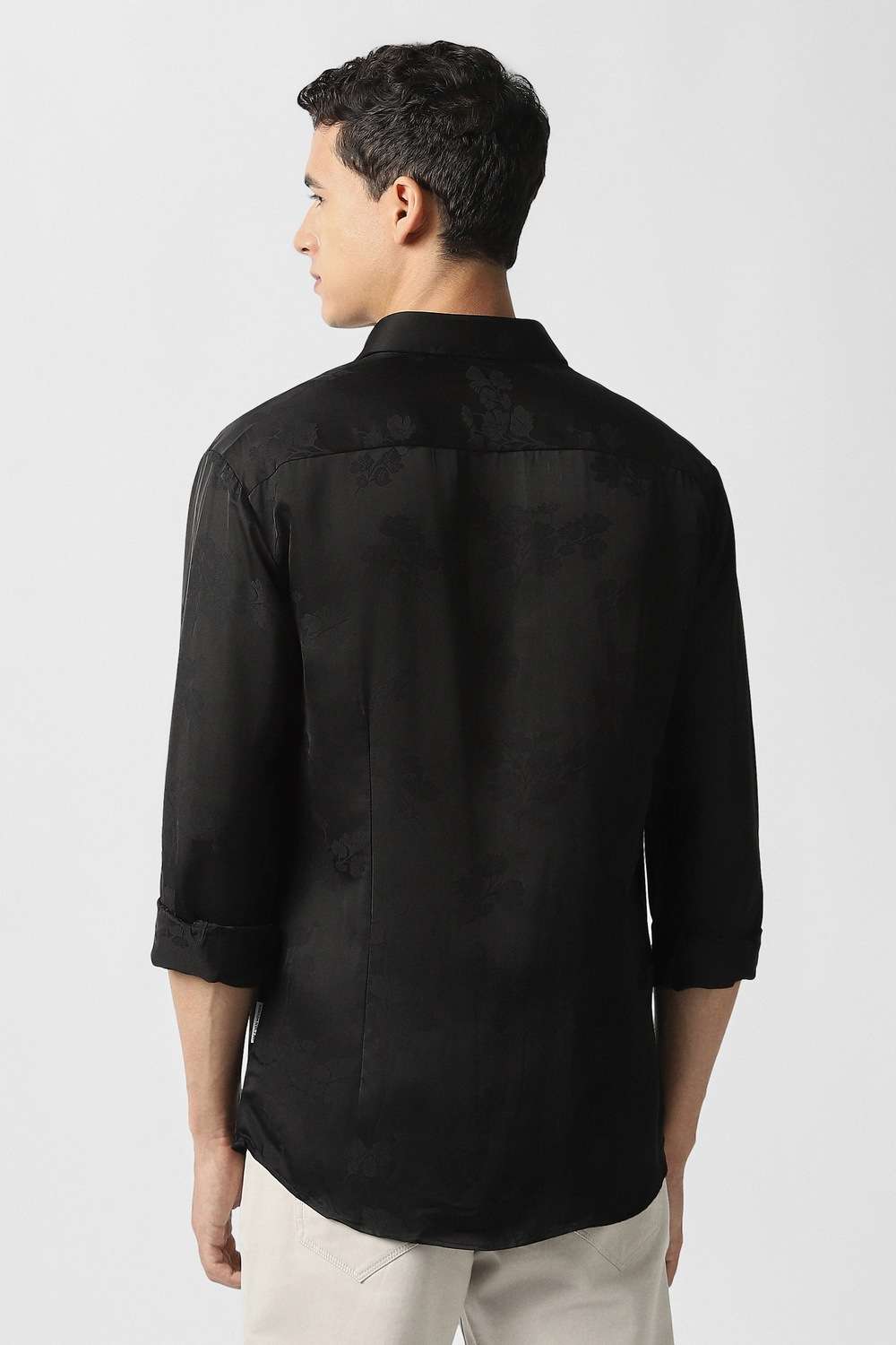 Solid-Rayon-Slim-Fit-Men-s-Casual-Shirt