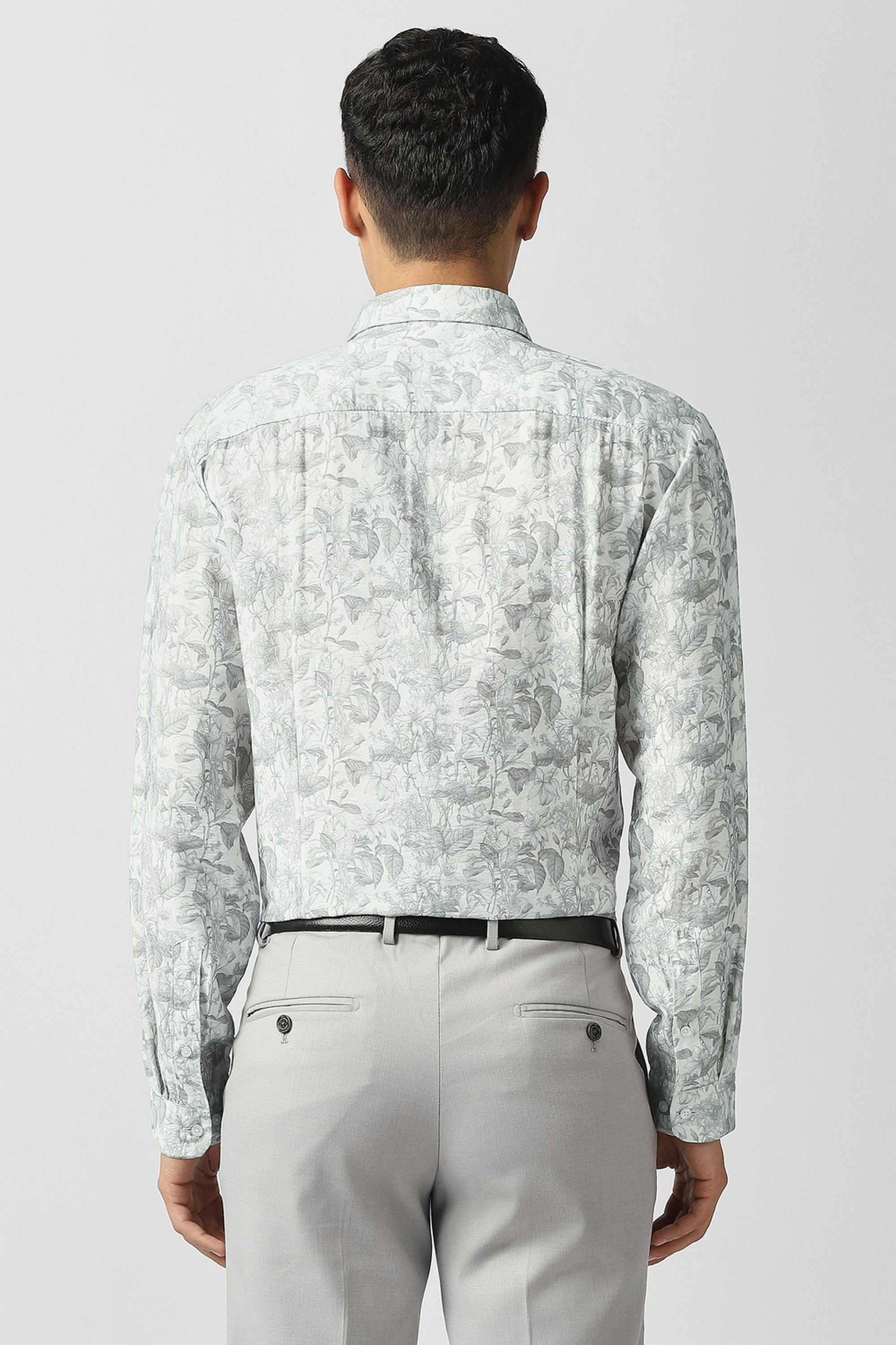 Printed-Blended-Fabric-Slim-Fit-Men-Formal-Wear-Shirt