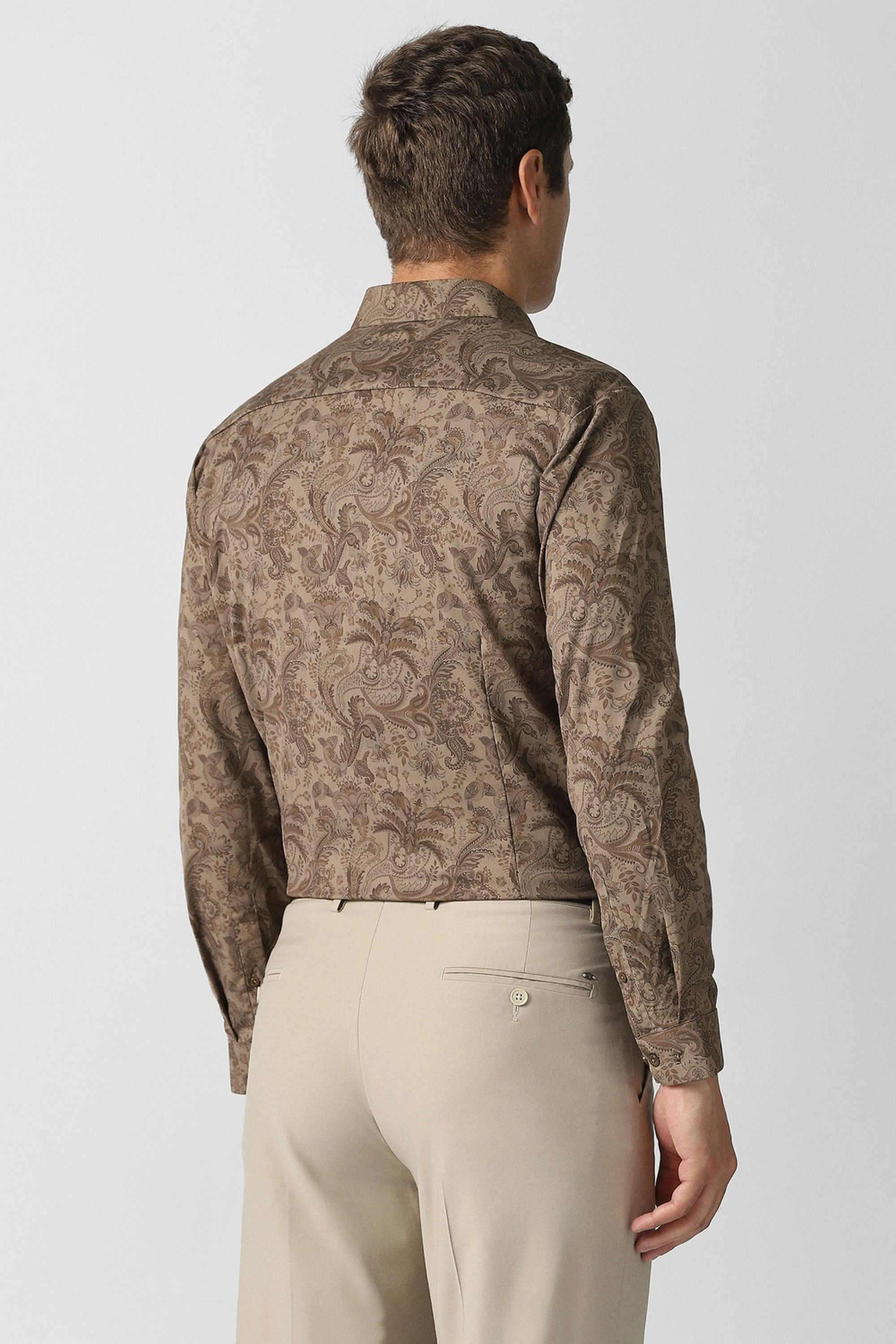 Printed-Blended-Fabric-Slim-Fit-Men-s-Casual-Shirt