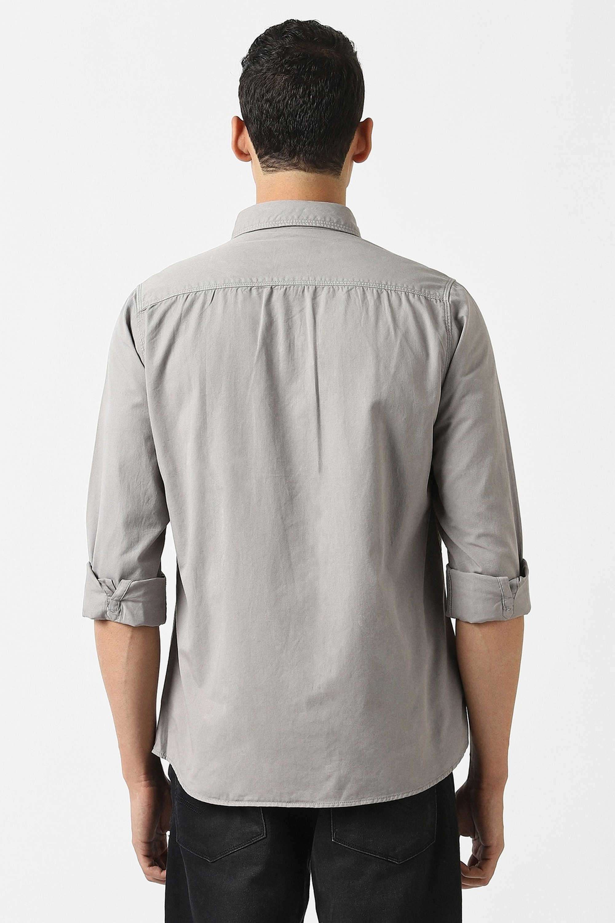 Solid-Cotton-Slim-Fit-Men-Casual-Wear-Shirt