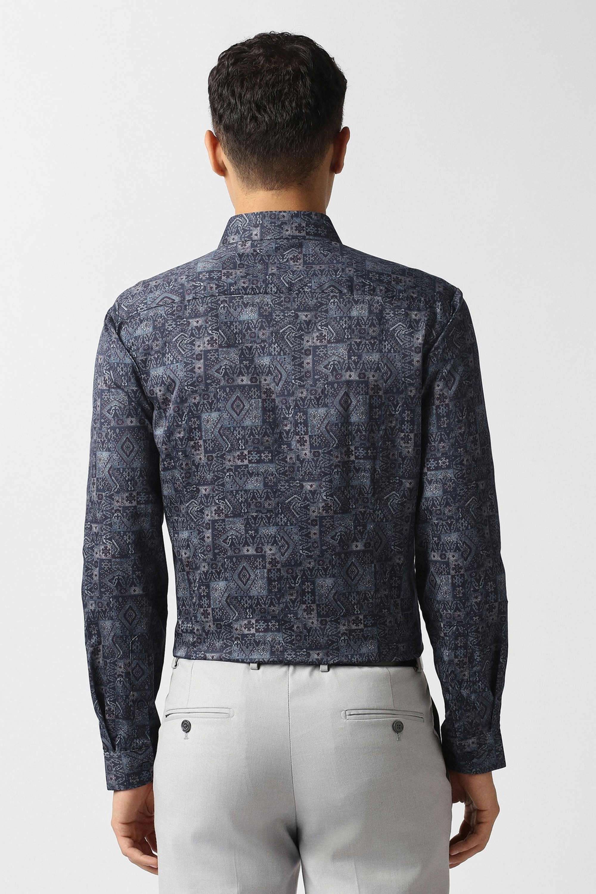 Printed-Cotton-Slim-Fit-Men-Formal-Wear-Shirt