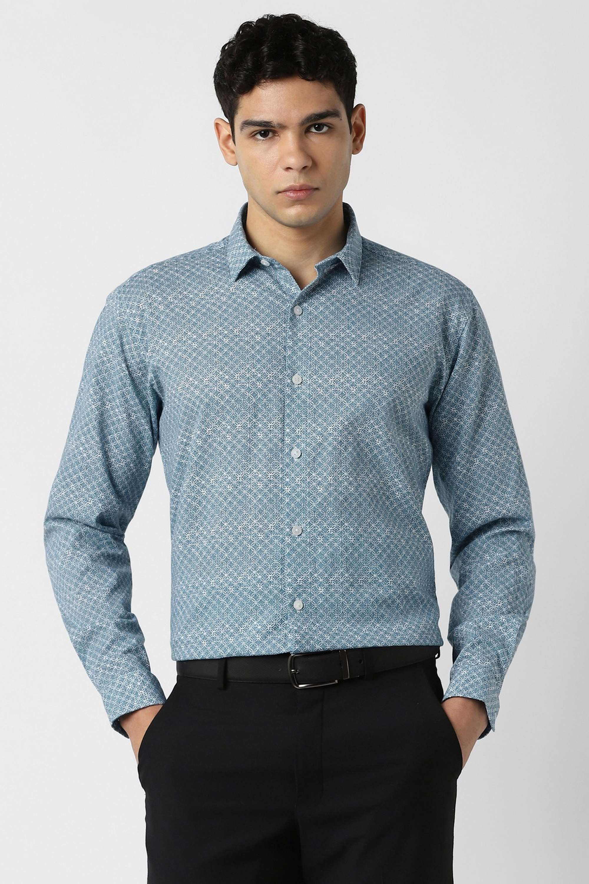 Printed-Cotton-Slim-Fit-Men-s-Formal-Shirt