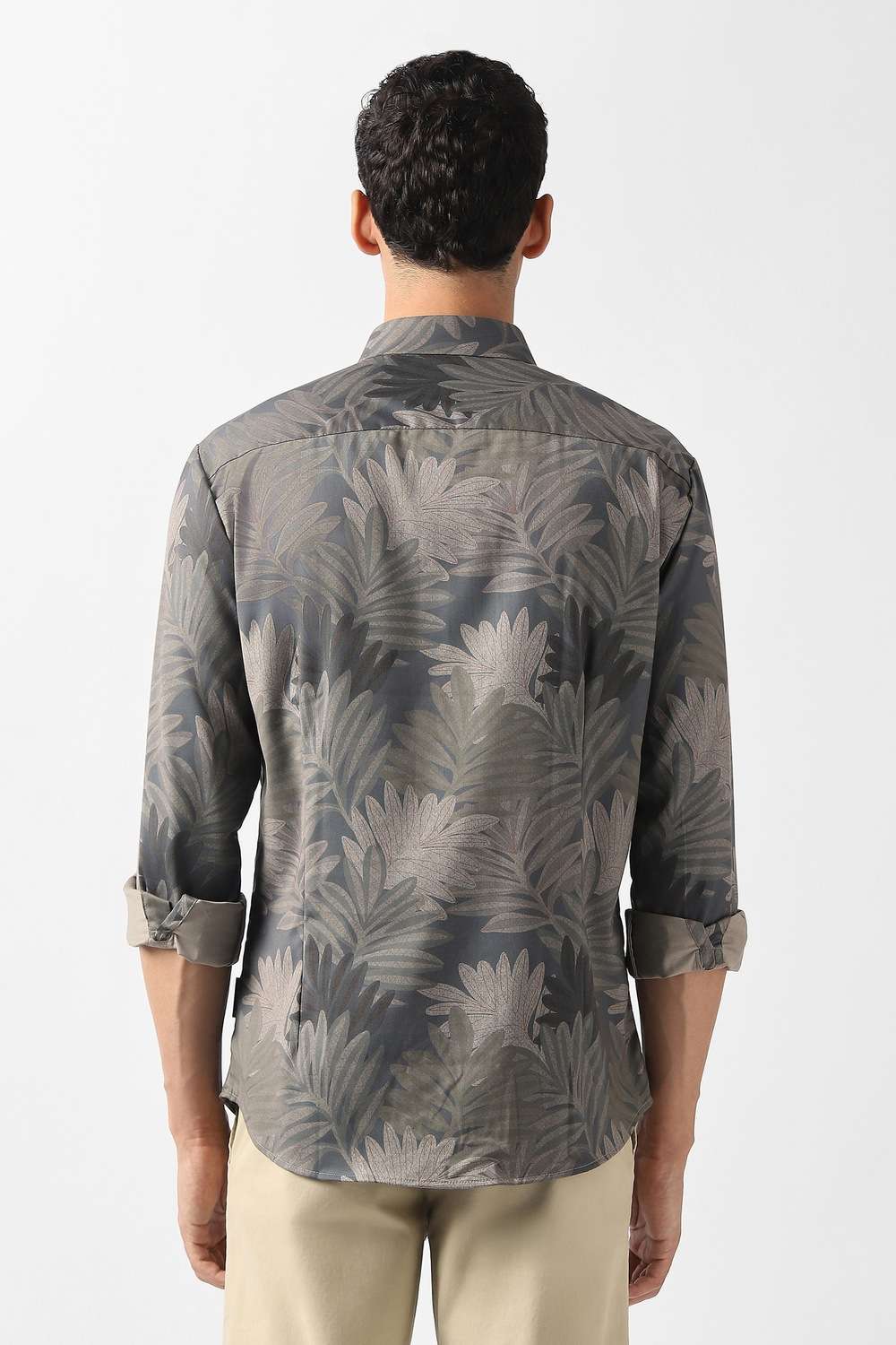 Printed-Blended-Fabric-Slim-Fit-Men-s-Casual-Shirt