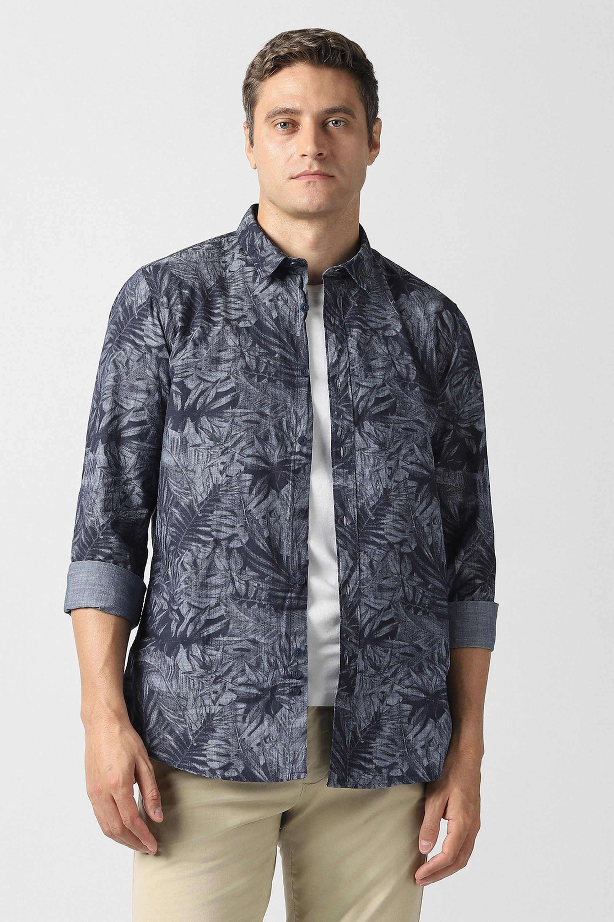 Printed-Cotton-Slim-Fit-Men-s-Casual-Shirt