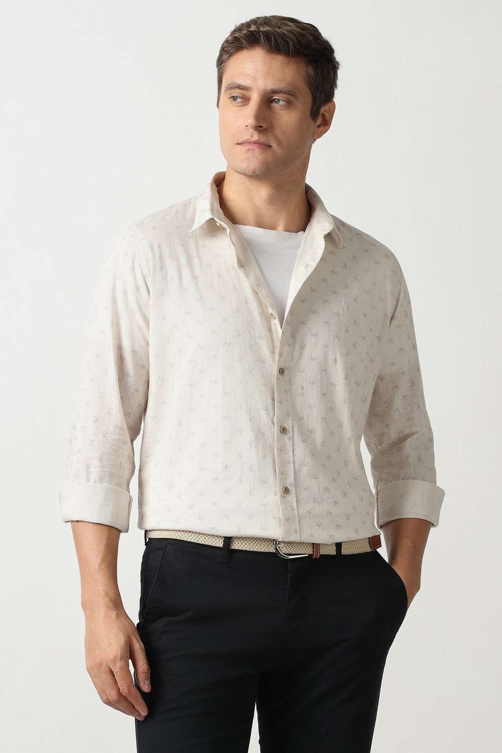 Printed-Cotton-Slim-Fit-Men-Formal-Wear-Shirt