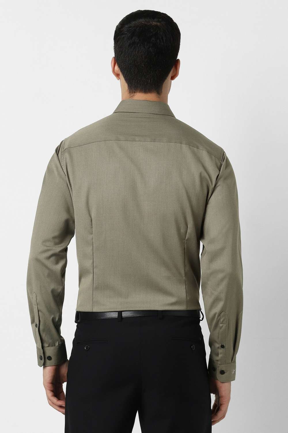 Solid-Polyester-Slim-Fit-Men-s-Casual-Shirt