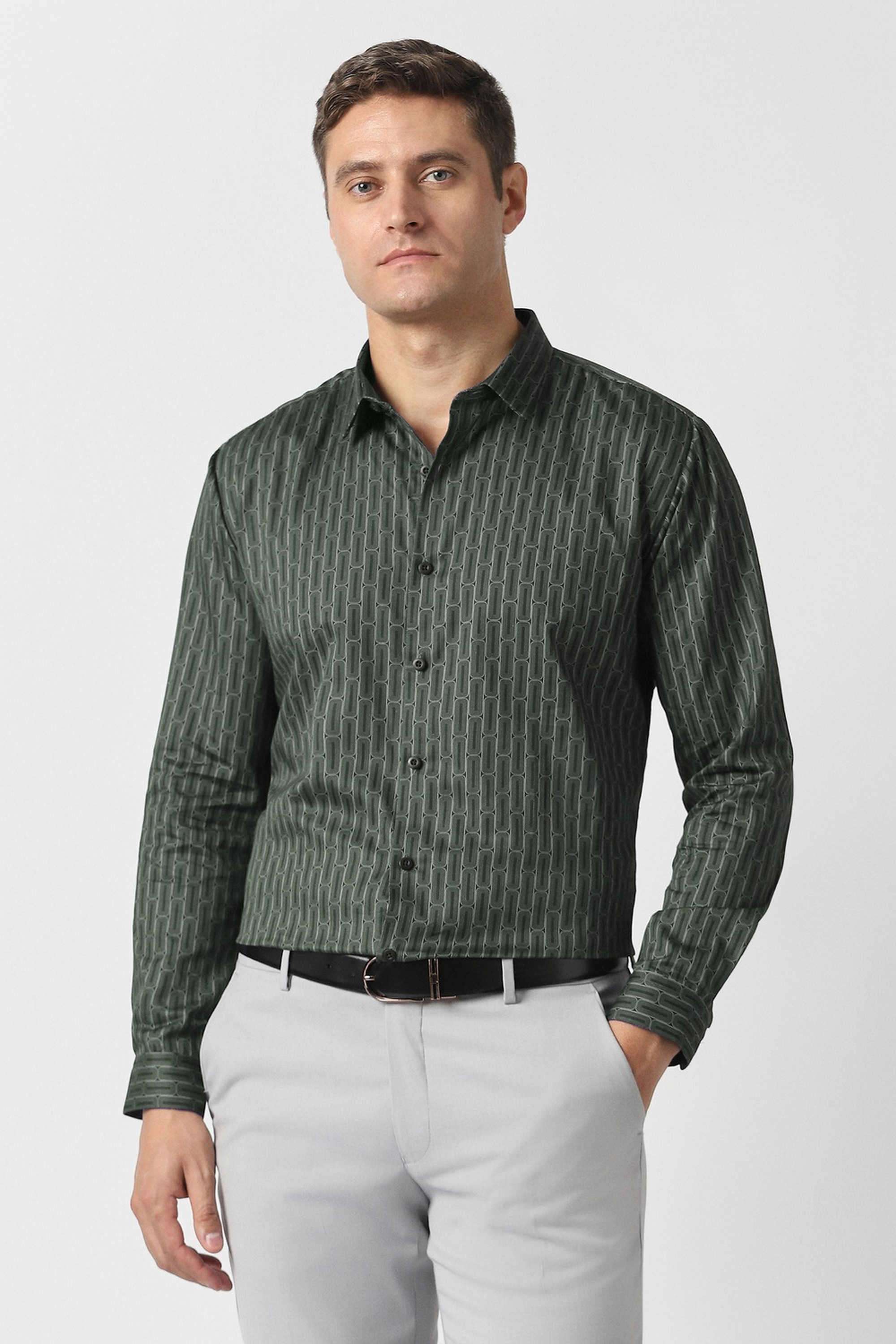 Printed-Cotton-Slim-Fit-Men-Formal-Wear-Shirt
