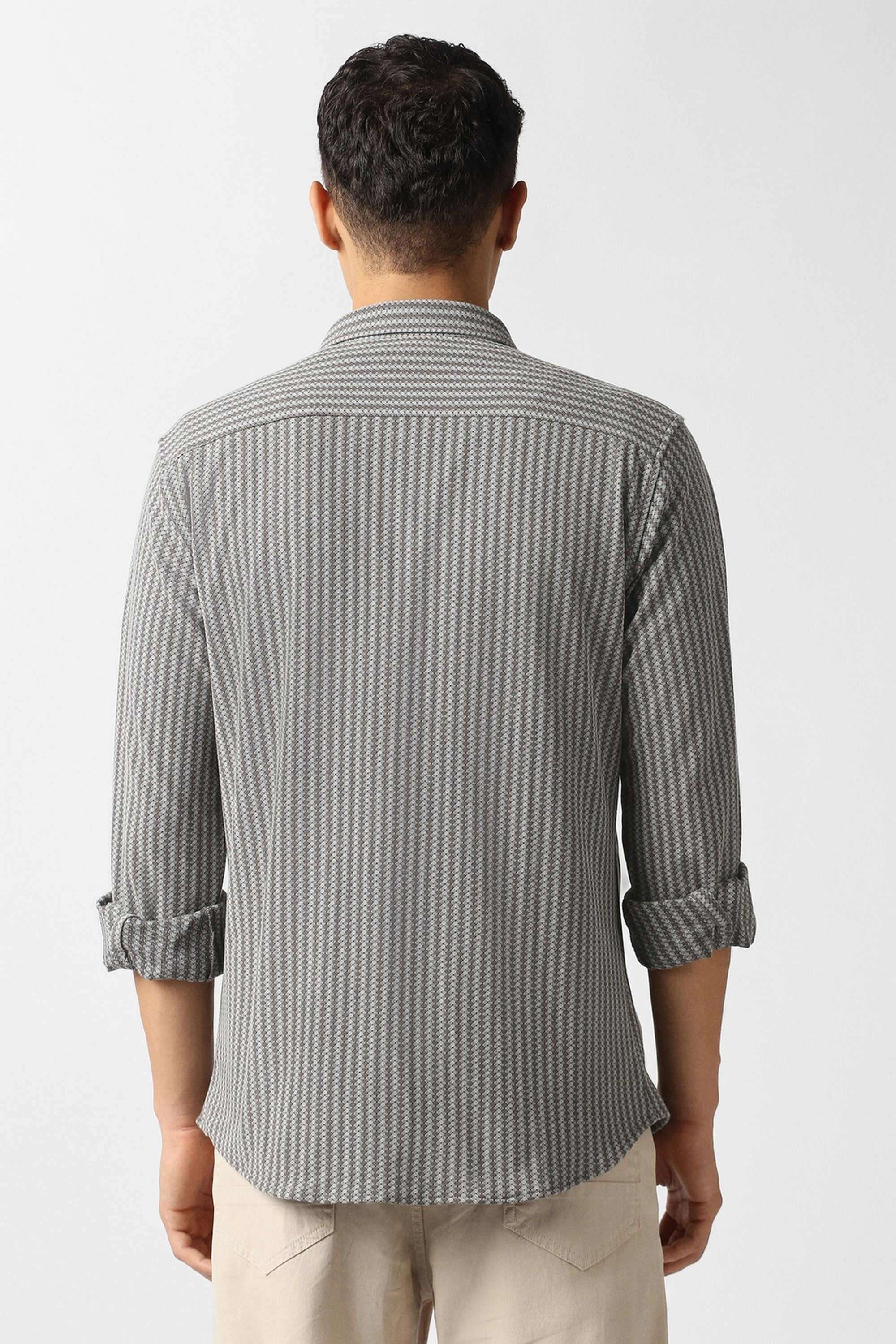 Textured-Blended-Fabric-Slim-Fit-Men-s-Casual-Shirt