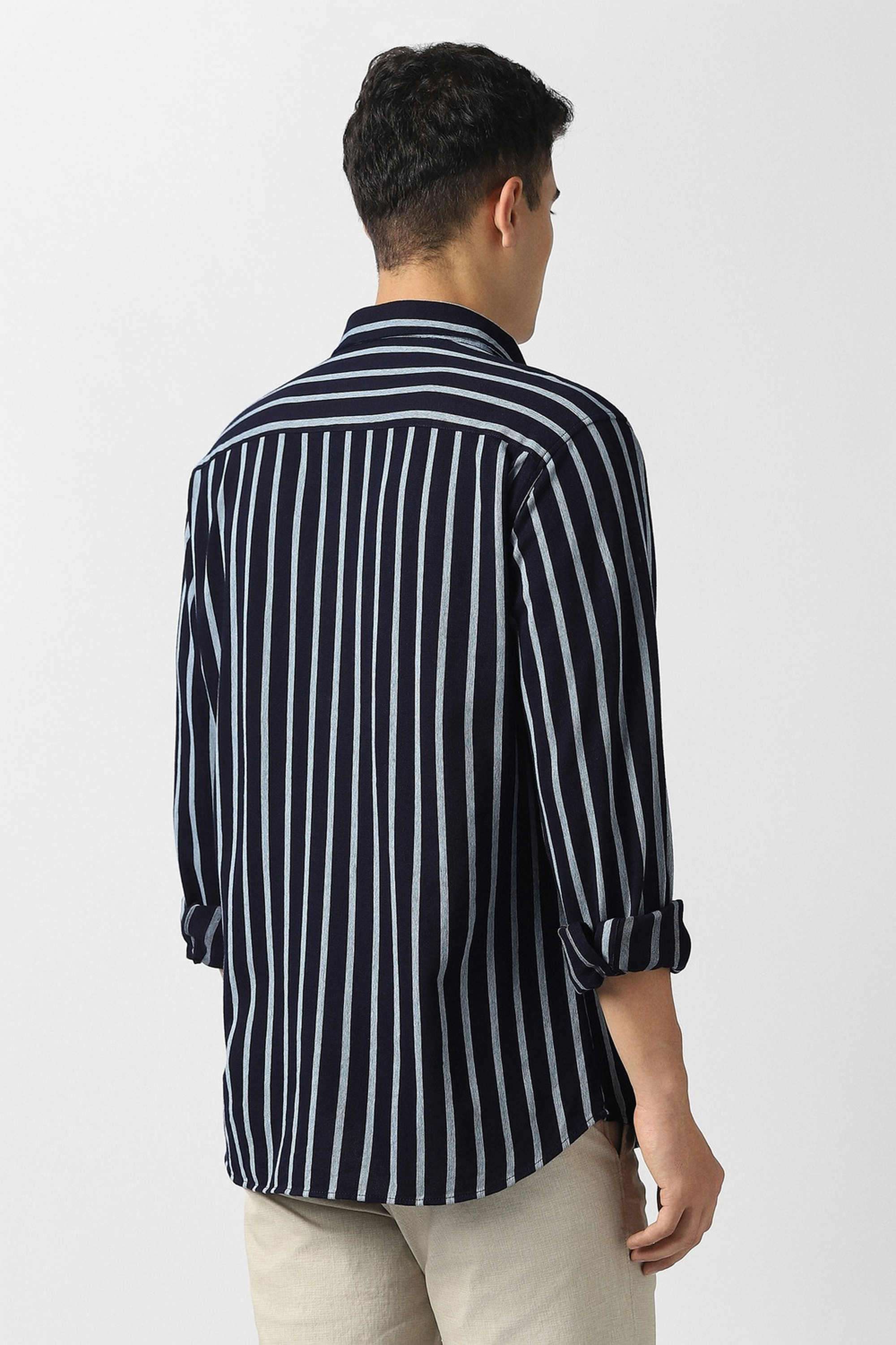 Stripes-Cotton-Slim-Fit-Men-Casual-Wear-Shirt